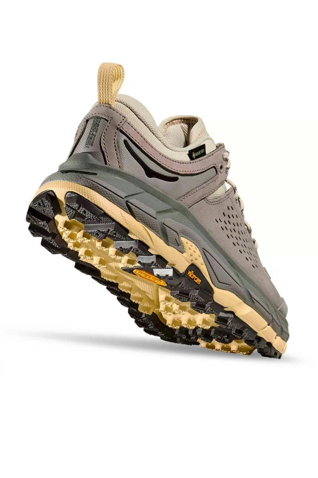 HOKA ONE ONE Tor Ultra Lo sneaker in opal and oat milk green and beige colorway