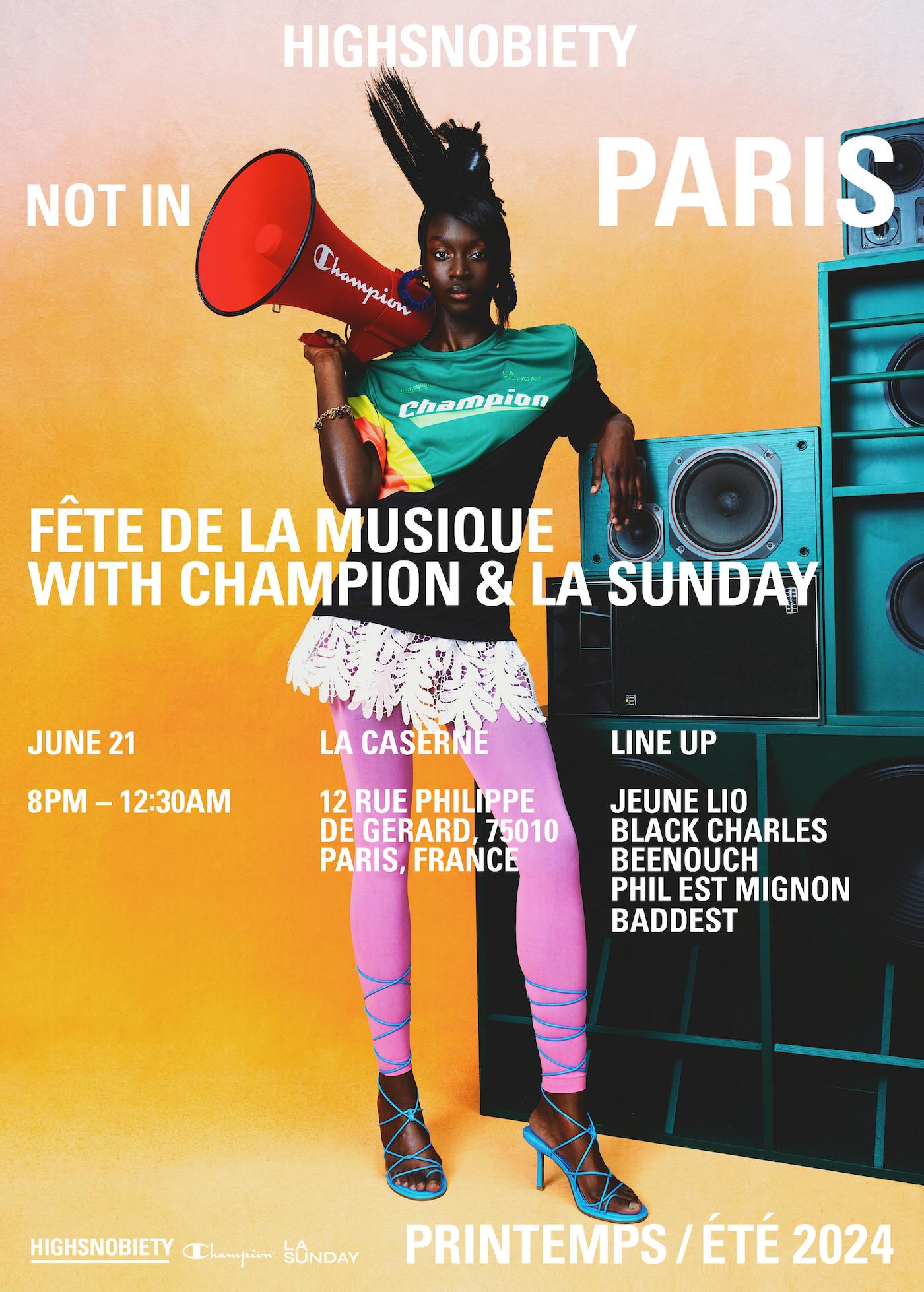 Champion x La Sunday x Highsnobiety capsule collection for Not In Paris