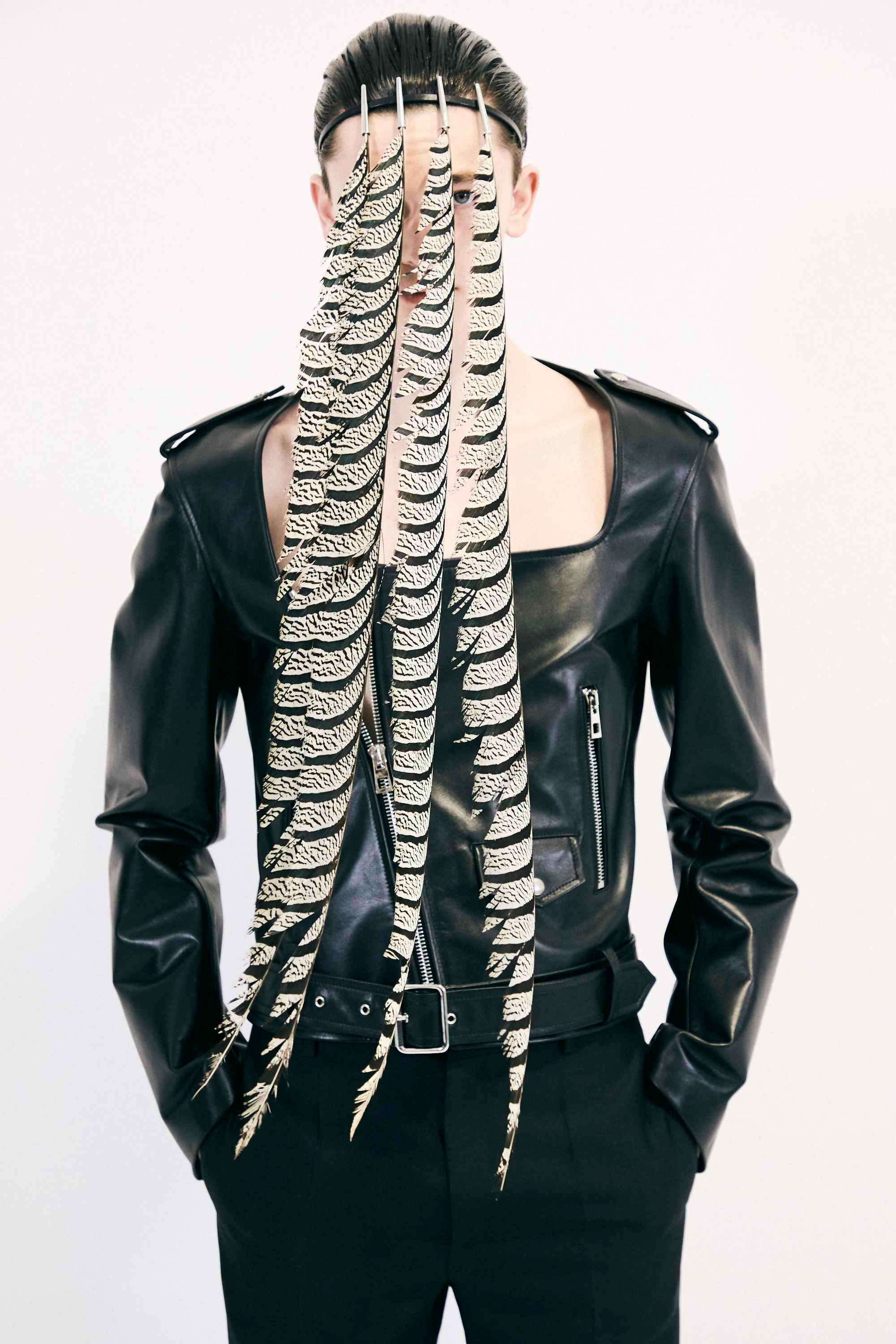 backstage at LOEWE SS25 menswear