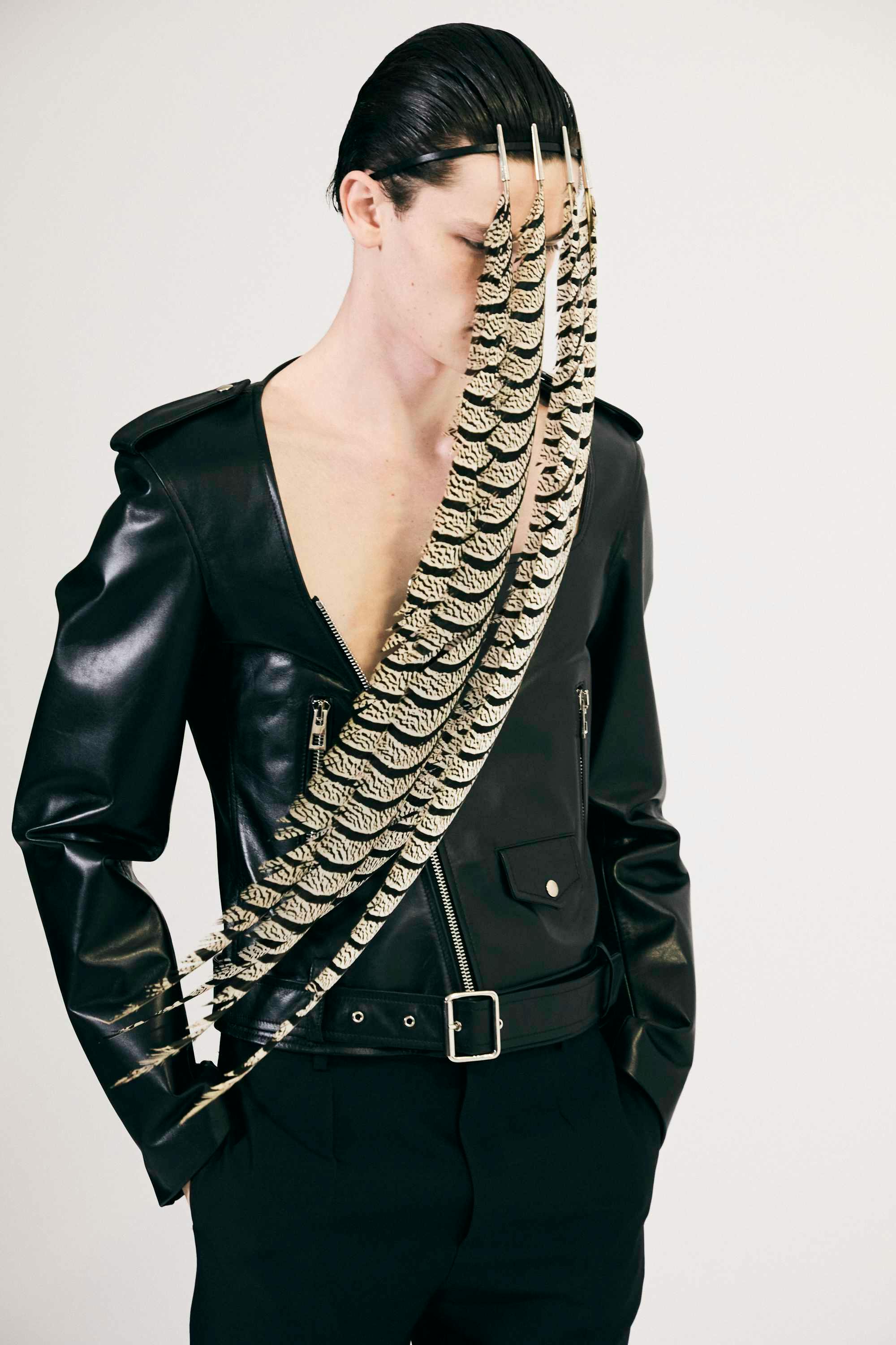 backstage at LOEWE SS25 menswear