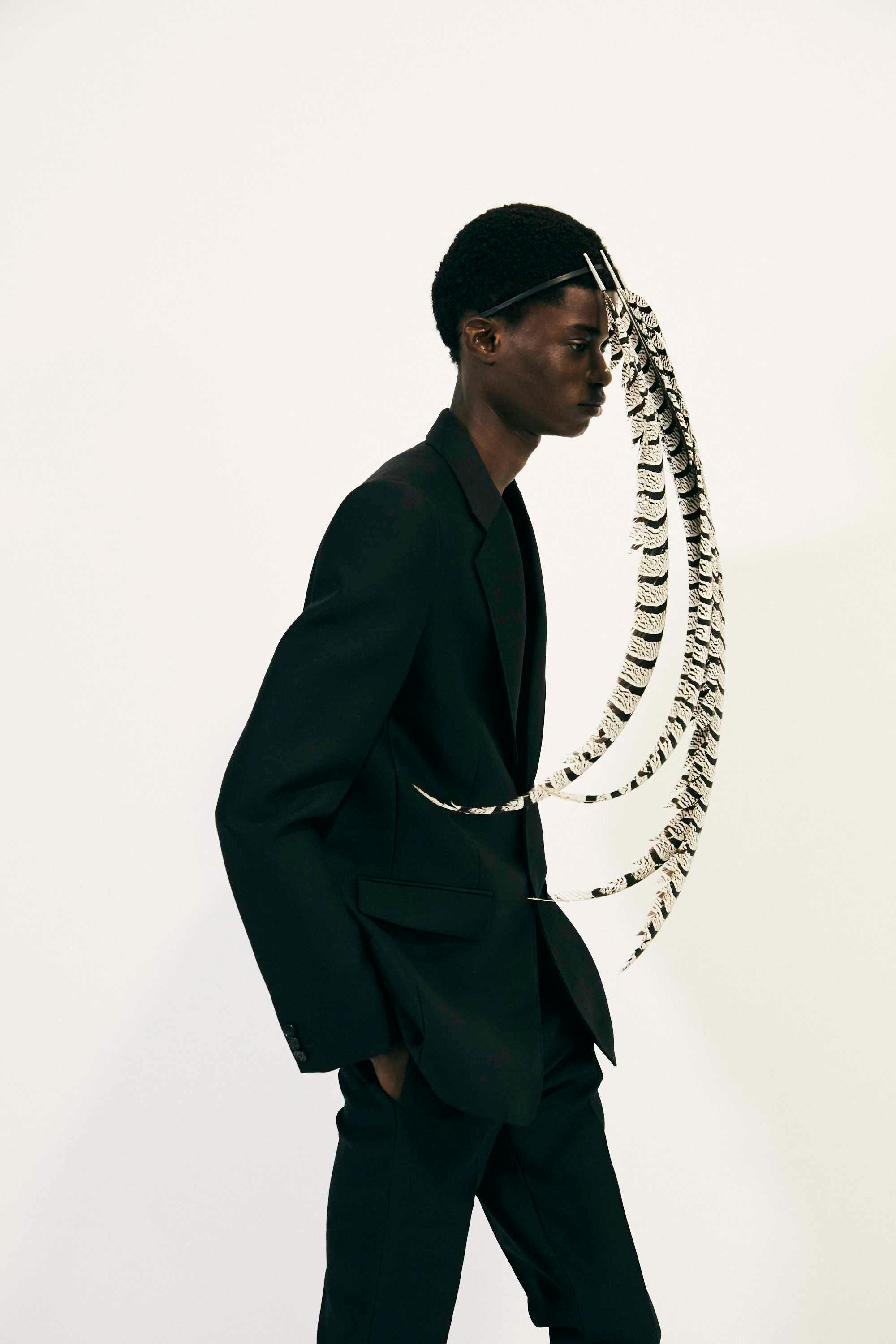 backstage at LOEWE SS25 menswear