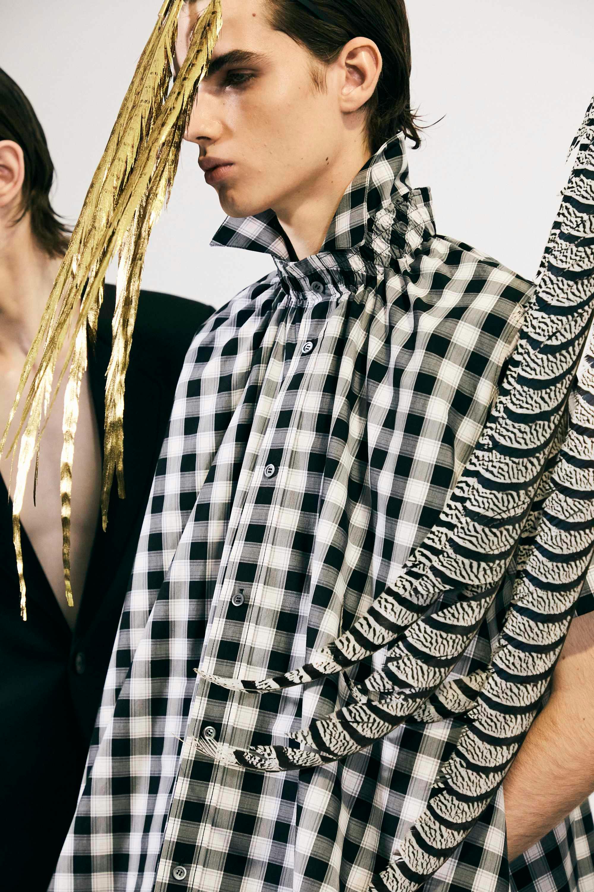 backstage at LOEWE SS25 menswear