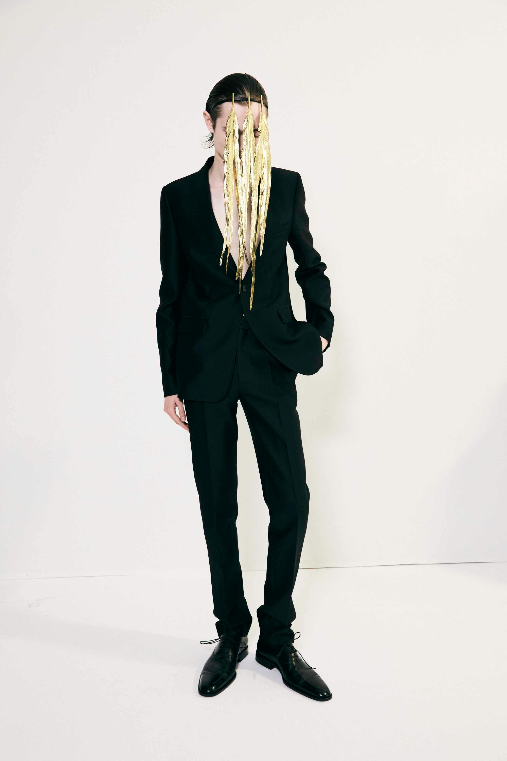 backstage at LOEWE SS25 menswear