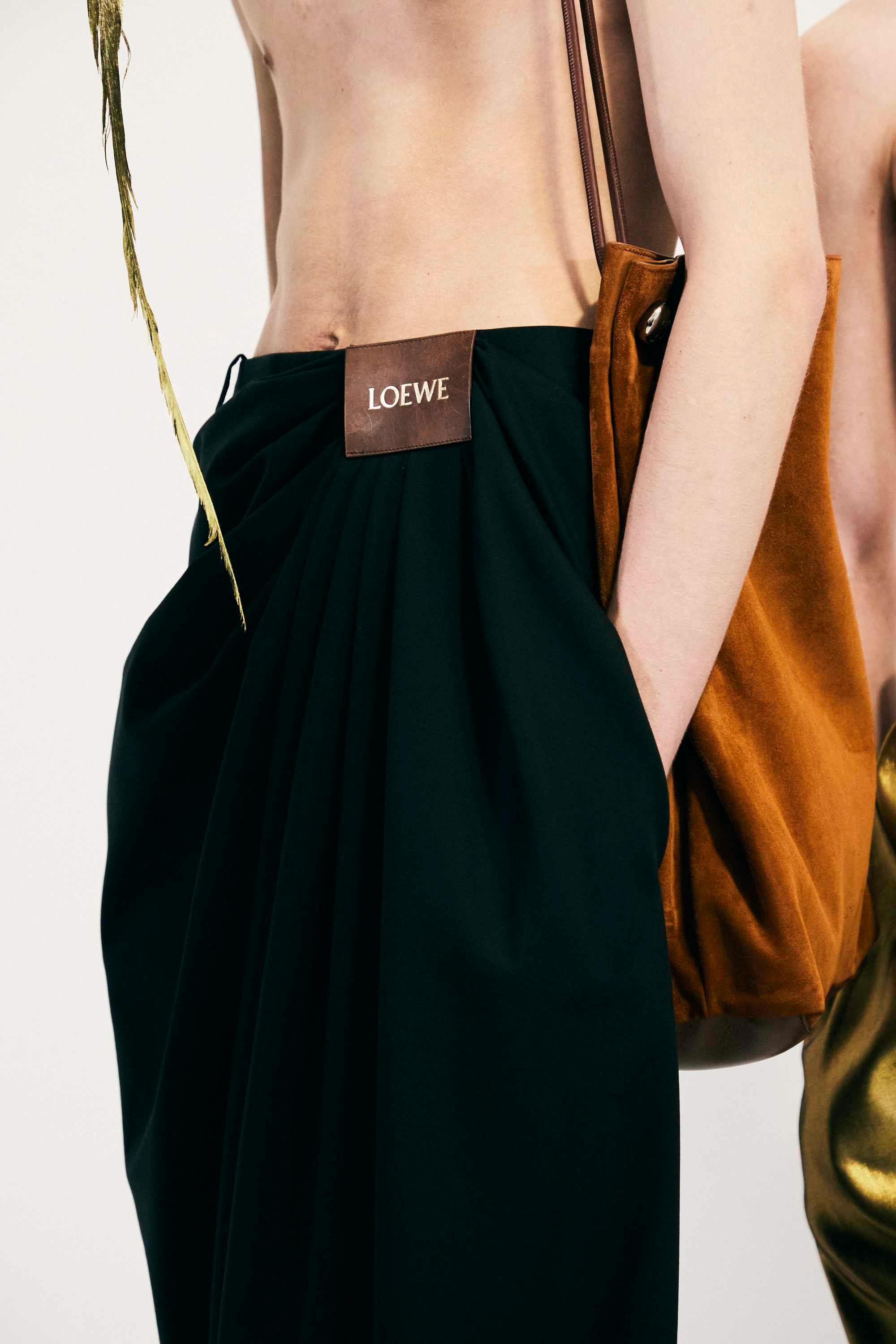 backstage at LOEWE SS25 menswear
