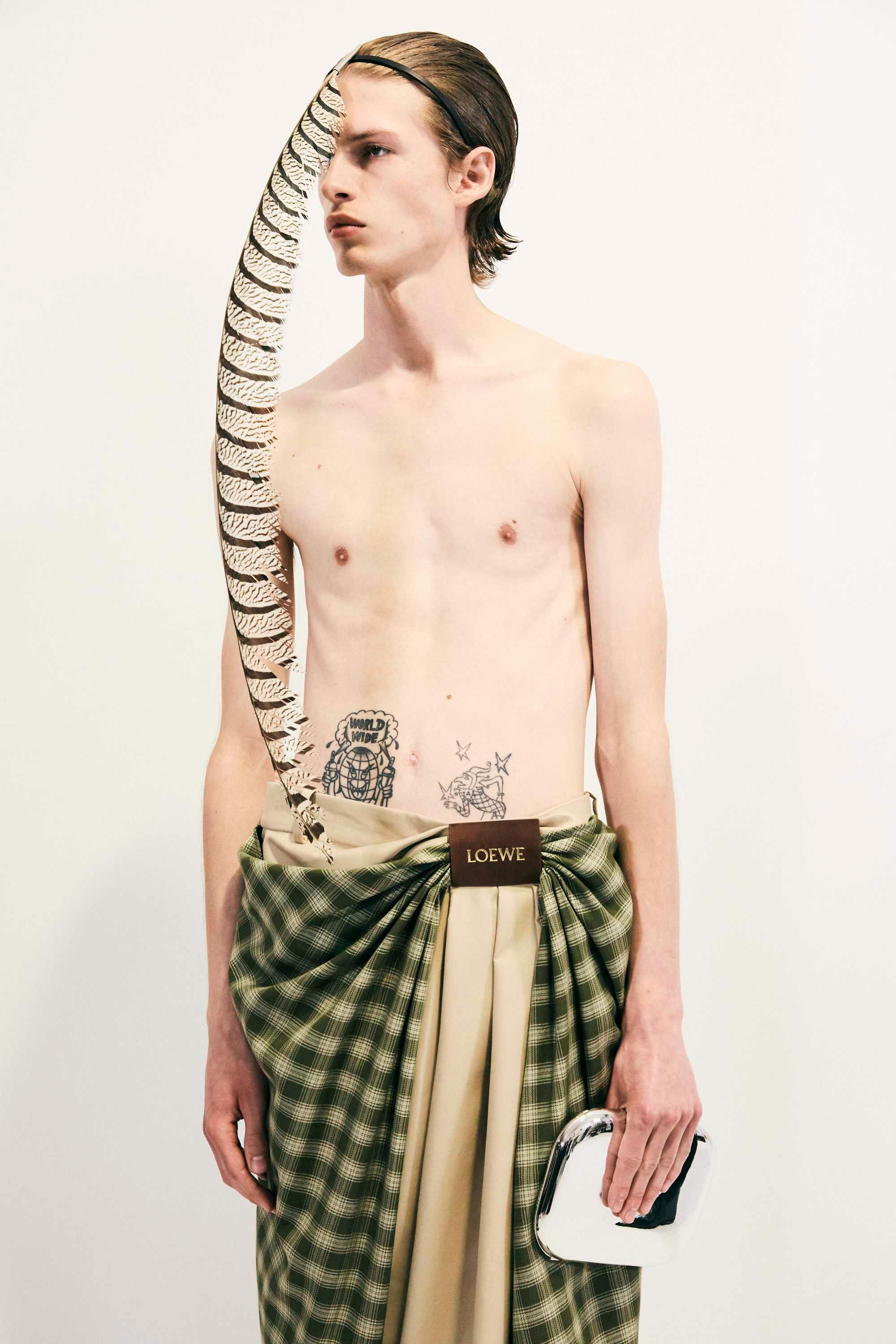 backstage at LOEWE SS25 menswear