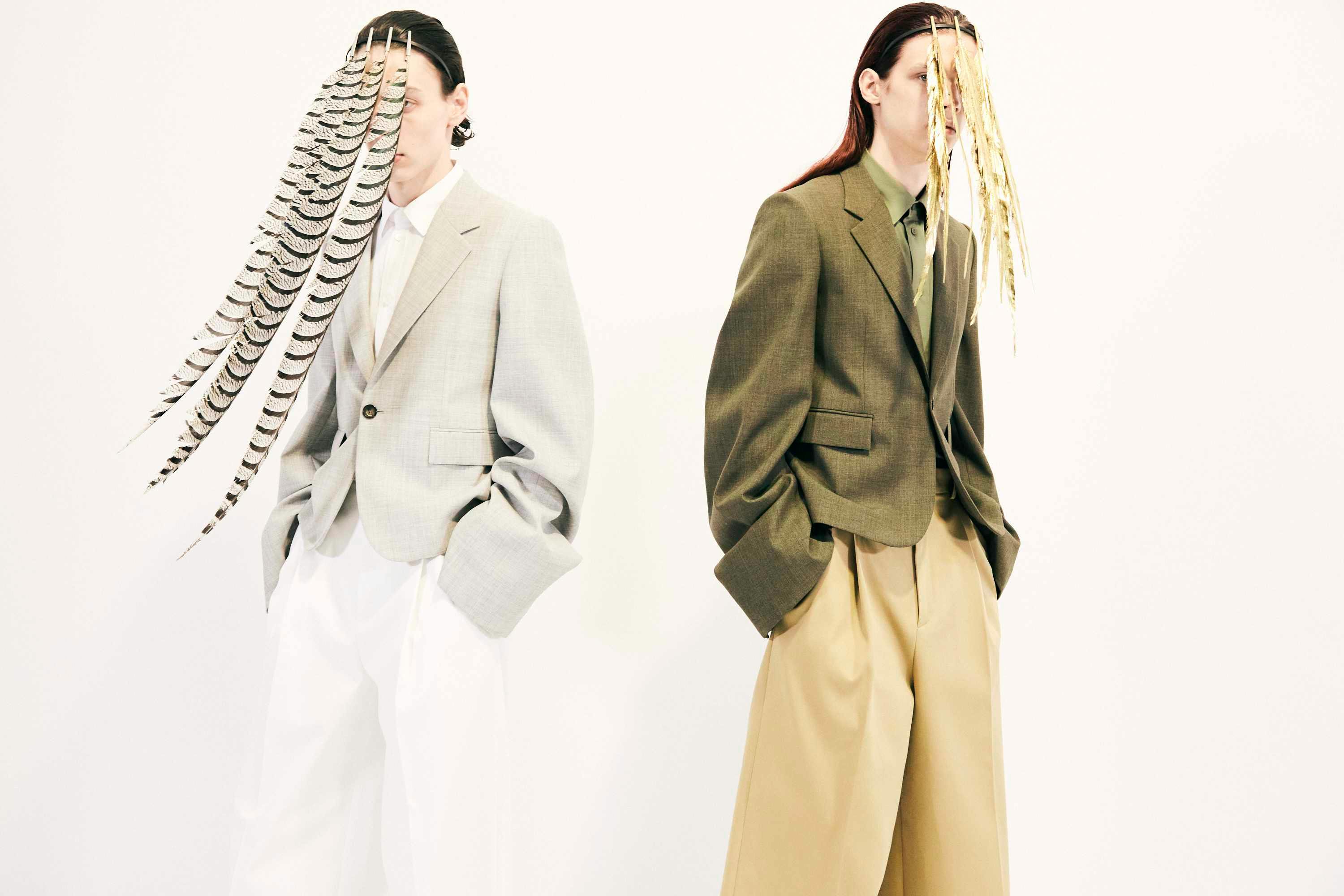 backstage at LOEWE SS25 menswear
