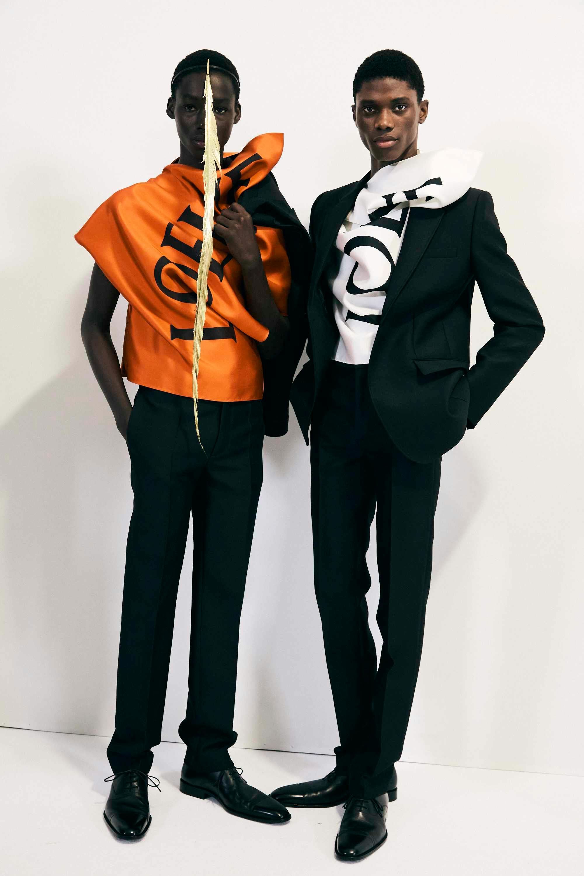 backstage at LOEWE SS25 menswear