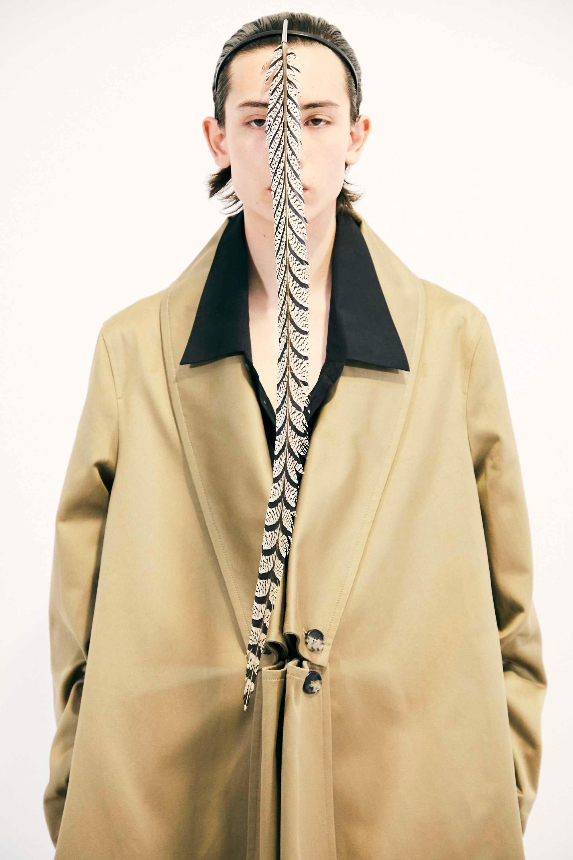 backstage at LOEWE SS25 menswear