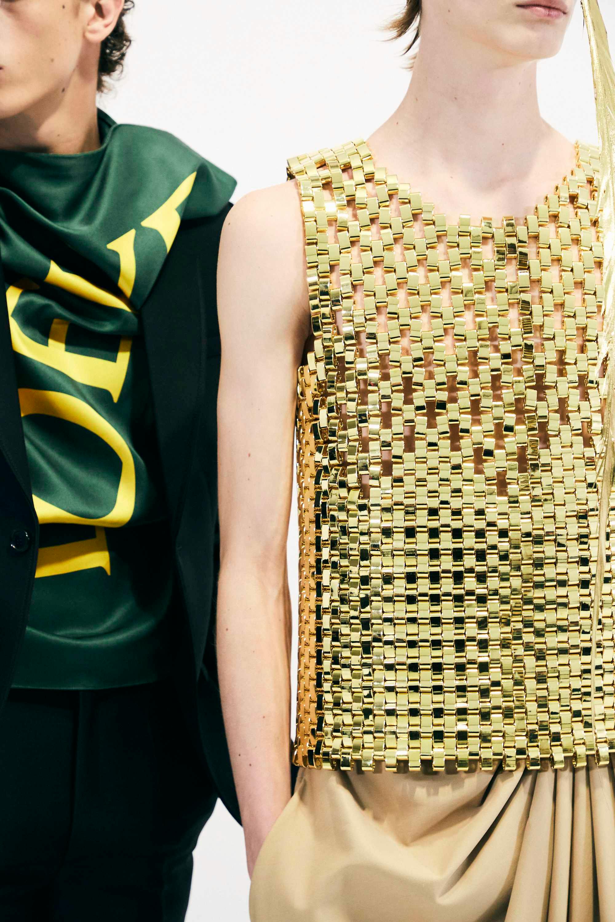 backstage at LOEWE SS25 menswear