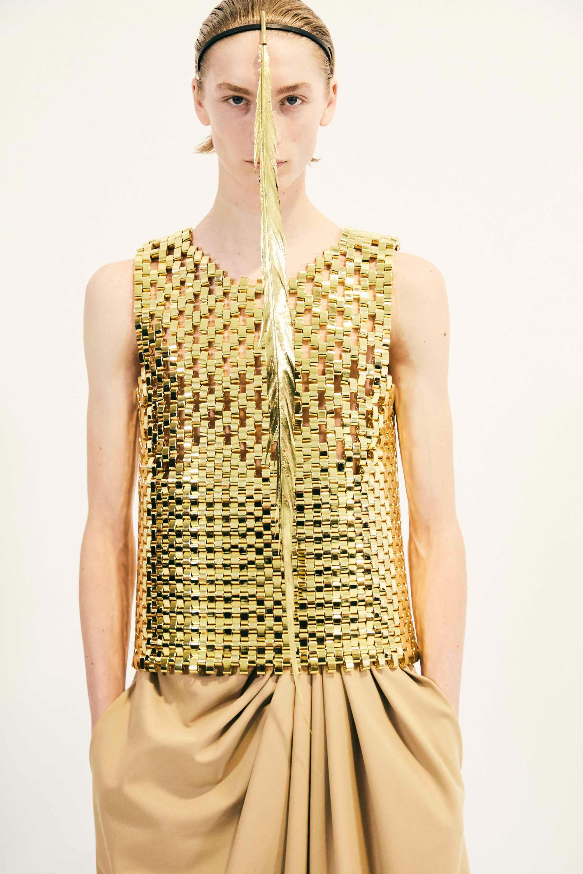 backstage at LOEWE SS25 menswear