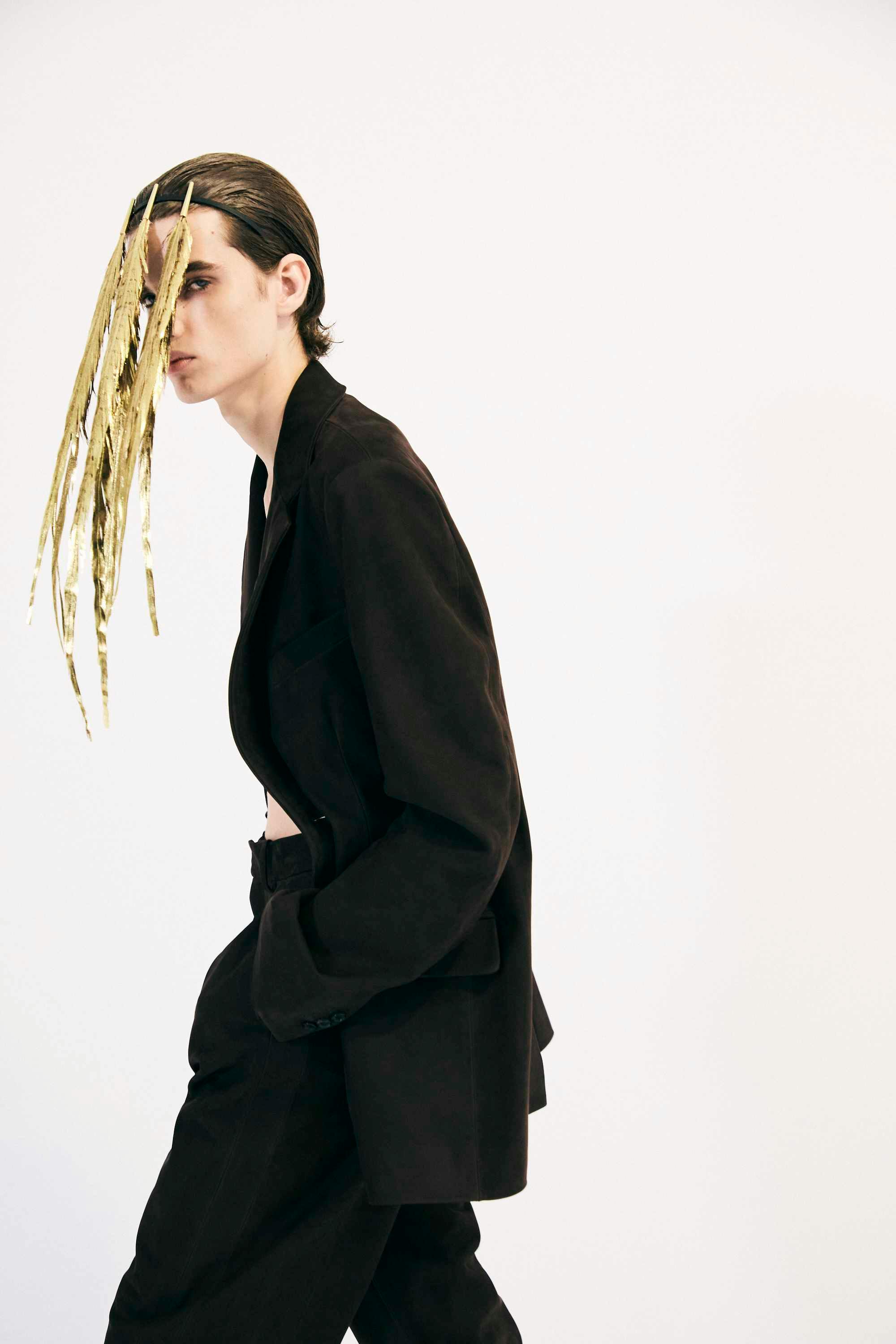 backstage at LOEWE SS25 menswear