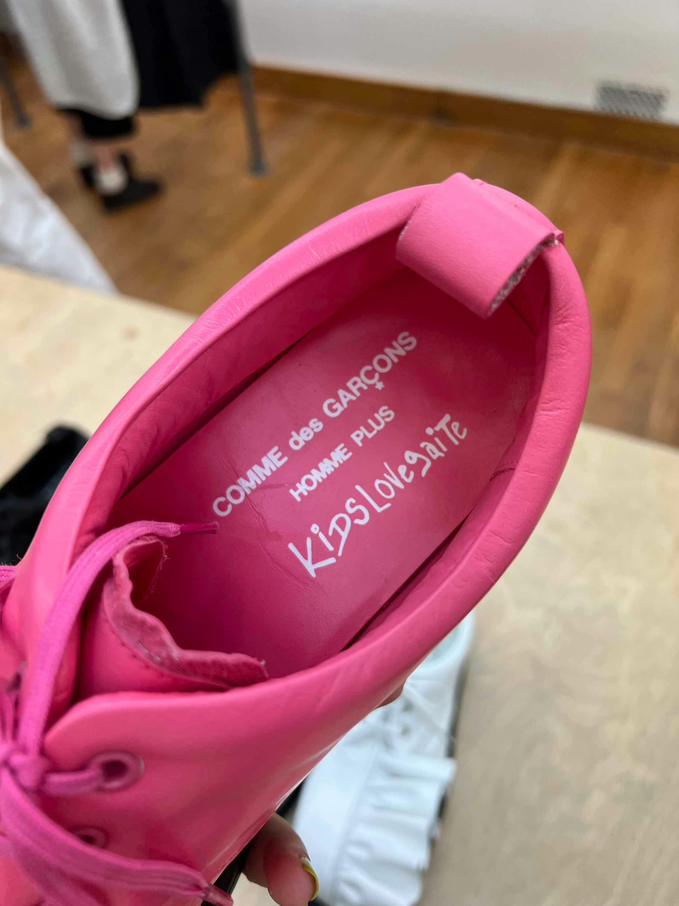Nike & Comme des Garcons Homme Plus Spring/Summer 2025 sneaker collaboration in pink, white and blue