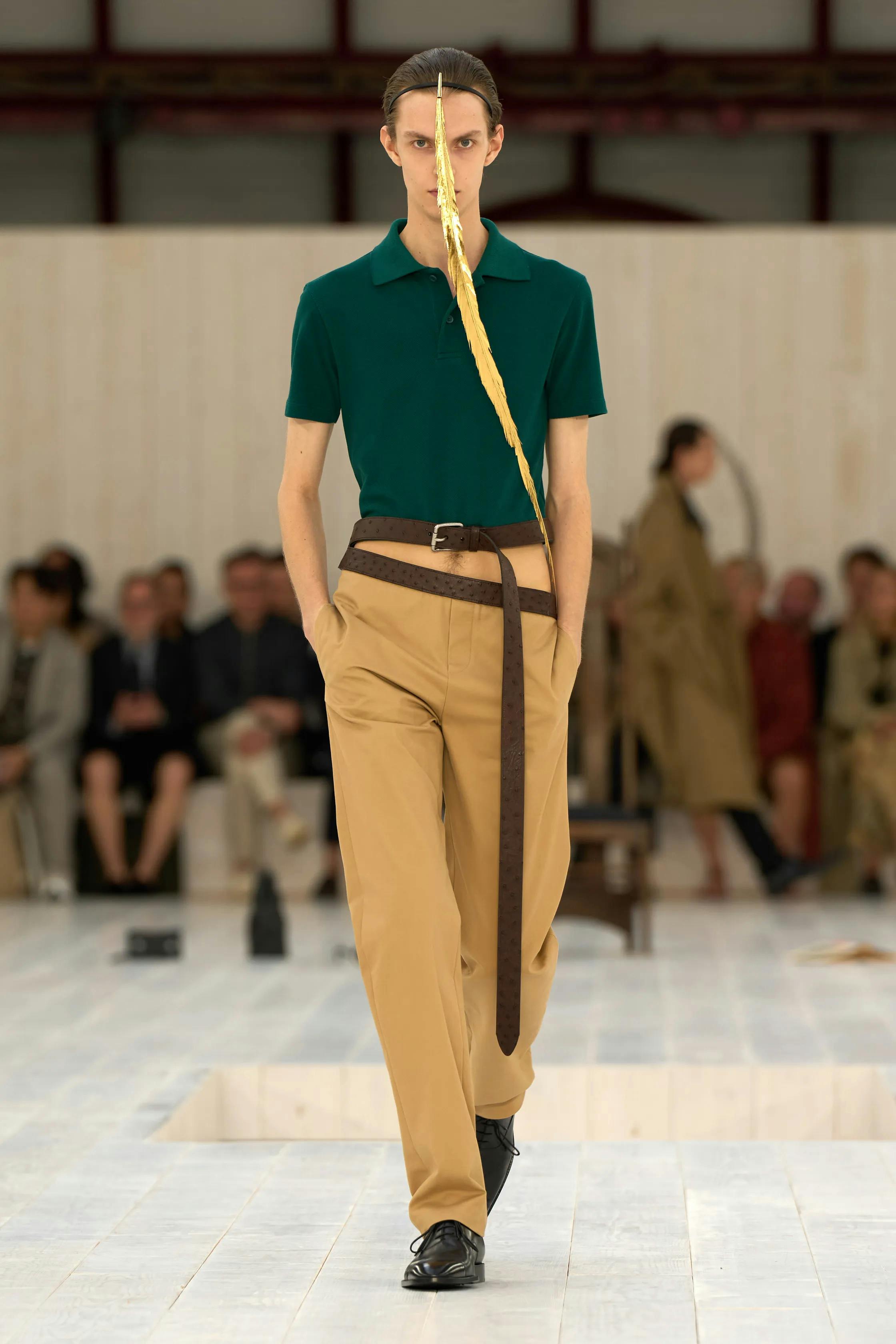 Loewe SS25 Menswear Crop Top Bare Midriff