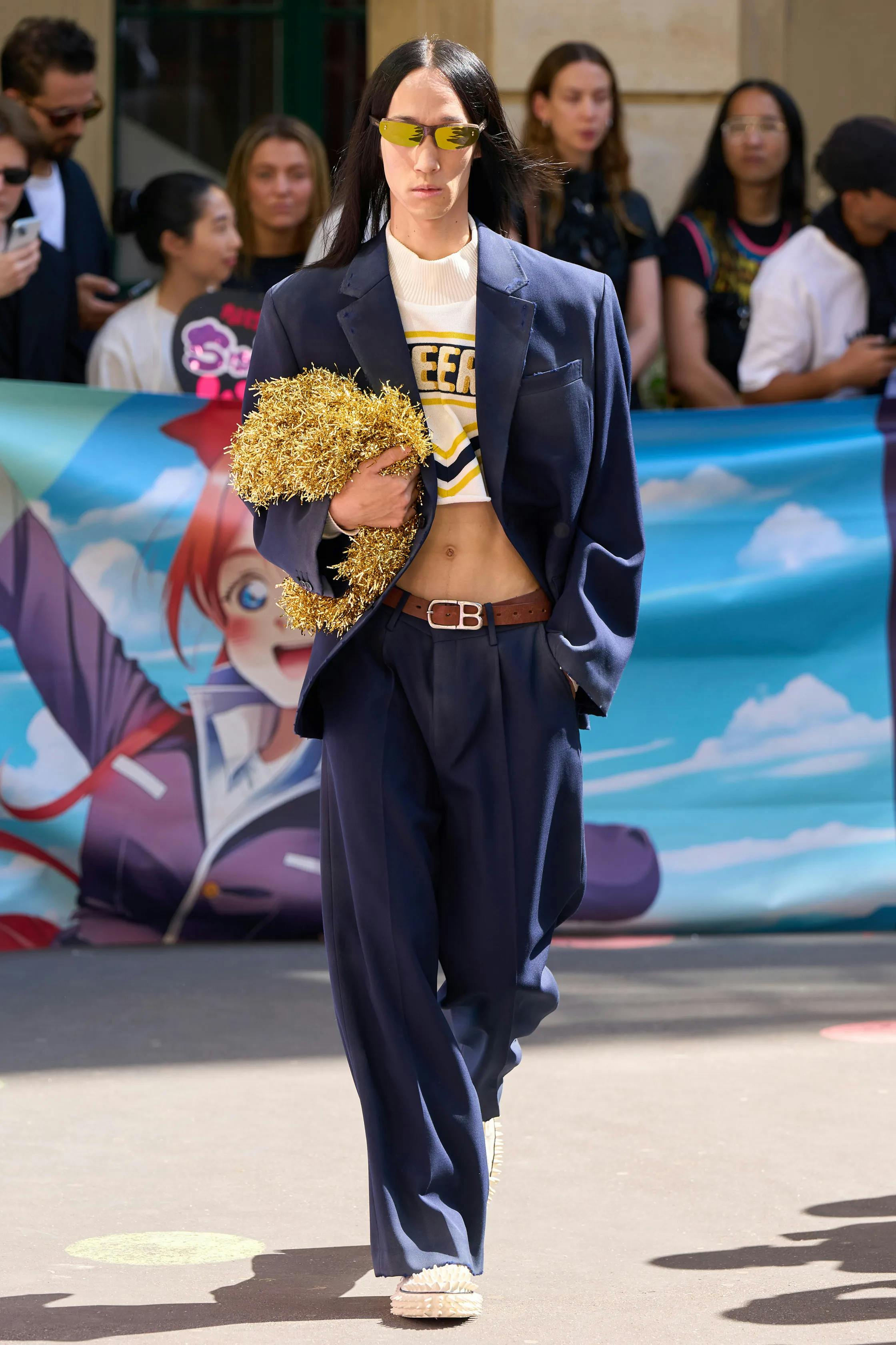 Doublet SS25 Menswear Crop Top Bare Midriff