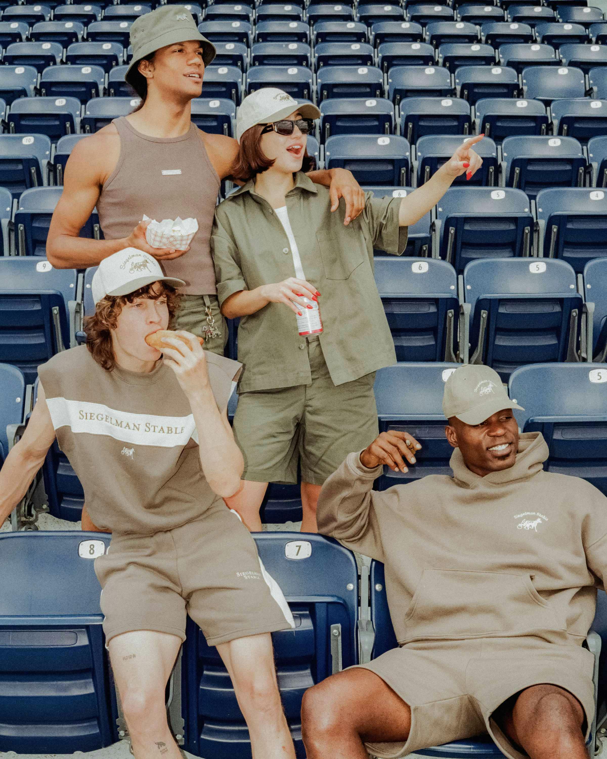 Siegelman Stable's summer 2024 hats and clothing collection worn by models