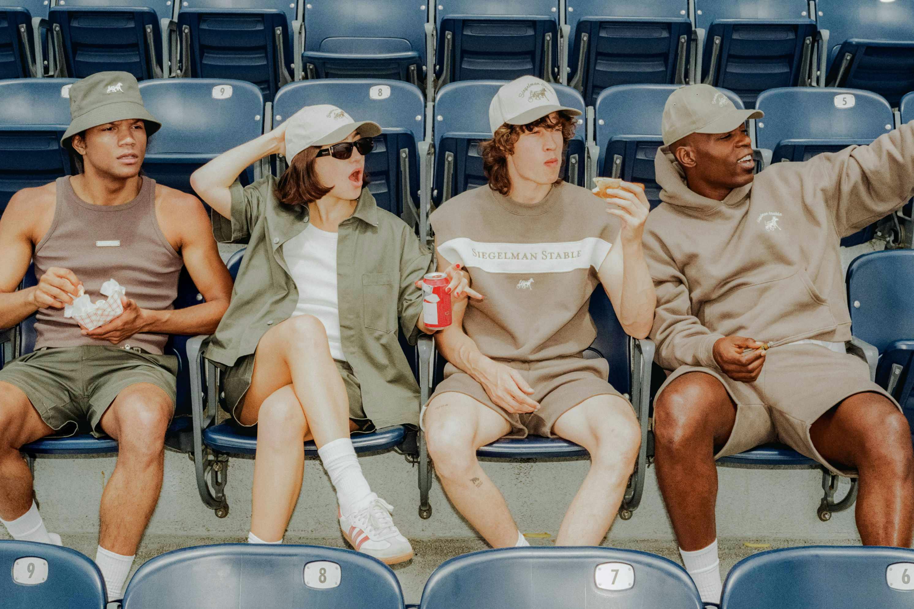Siegelman Stable's summer 2024 hats and clothing collection worn by models