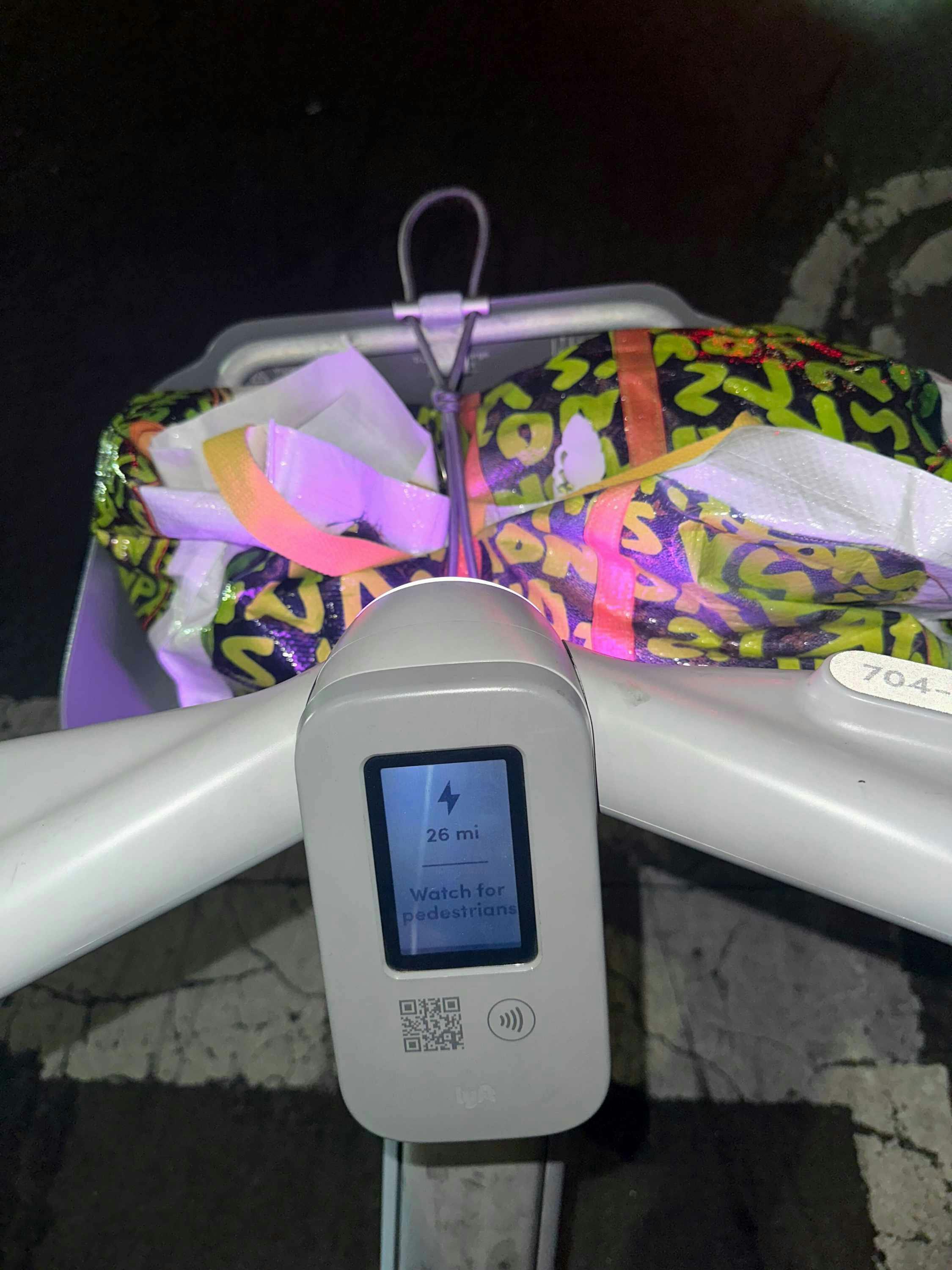 Citibike baskets accessorized with magazines, shoes, sunglasses
