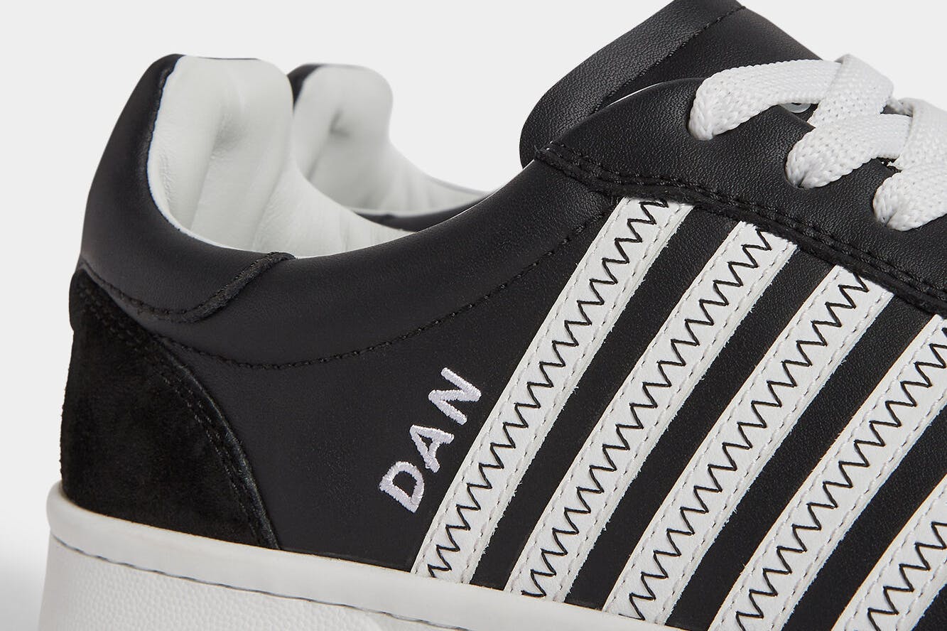 Dsquared2 Boxer sneaker in black and white