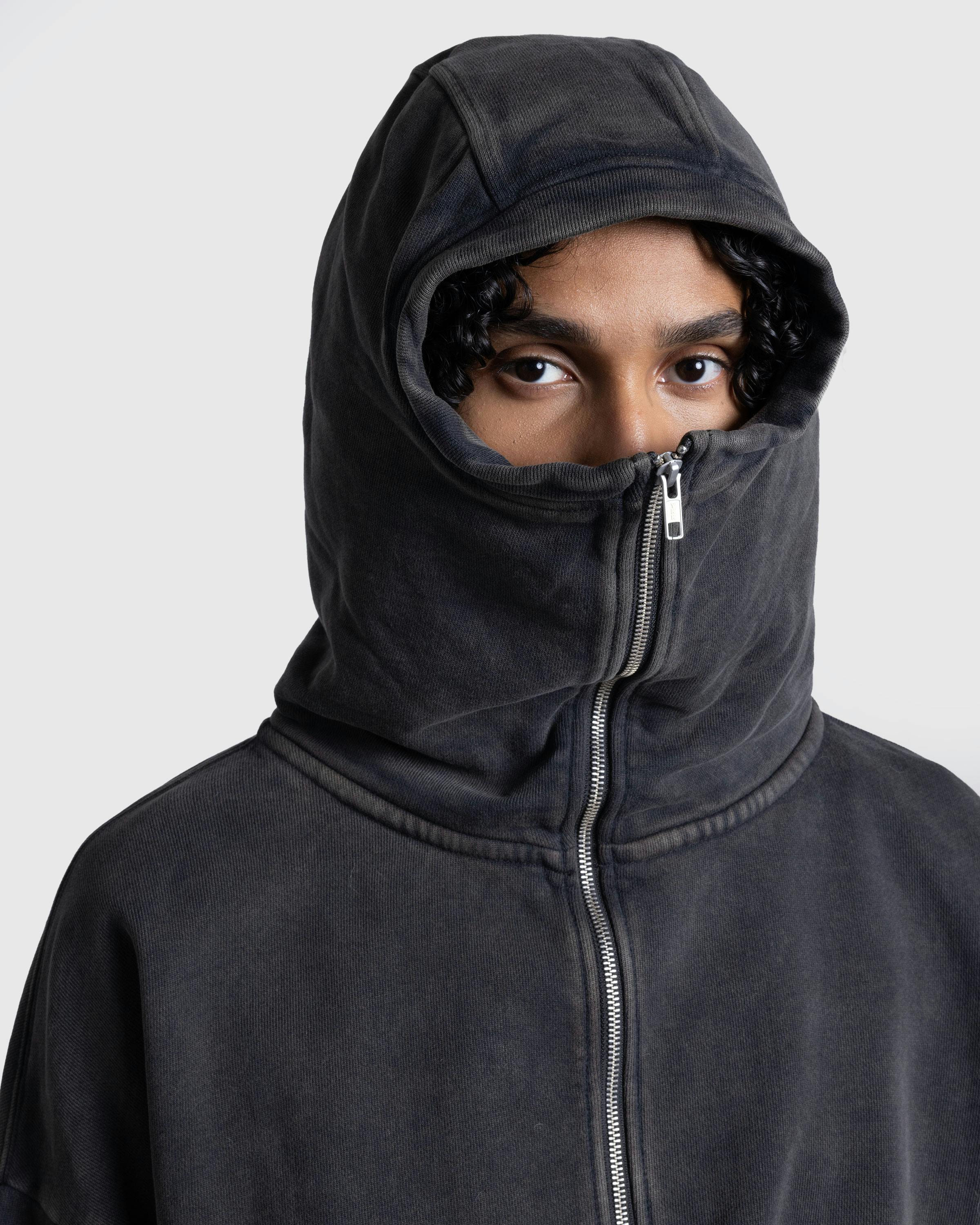Entire Studios – Cropped Full Zip Washed Black