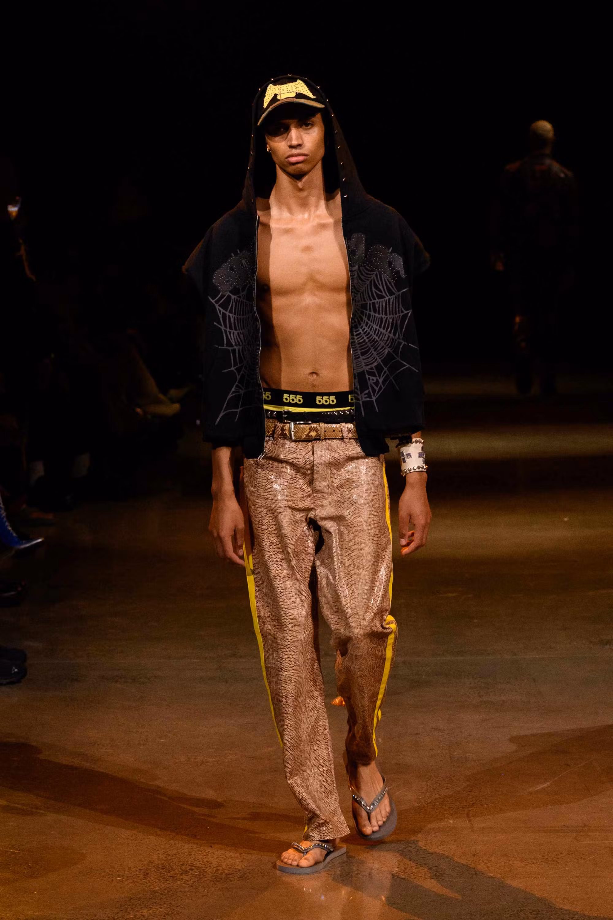Young Thug's SP5DER clothing brand runway show at new york fashion week fall/winter 2024