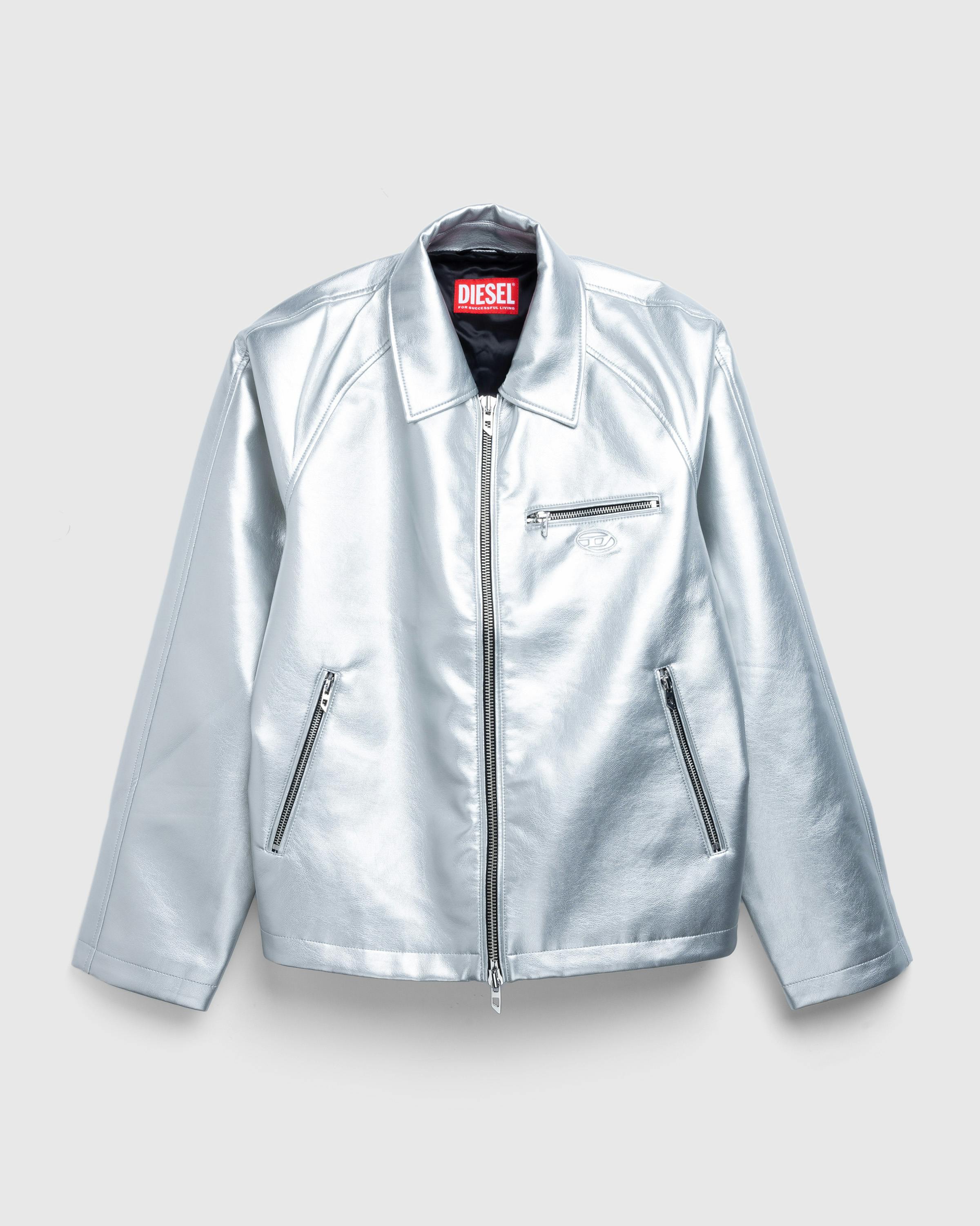 Diesel – J-Thome Jacket - Leather Jackets - Silver - Image 1