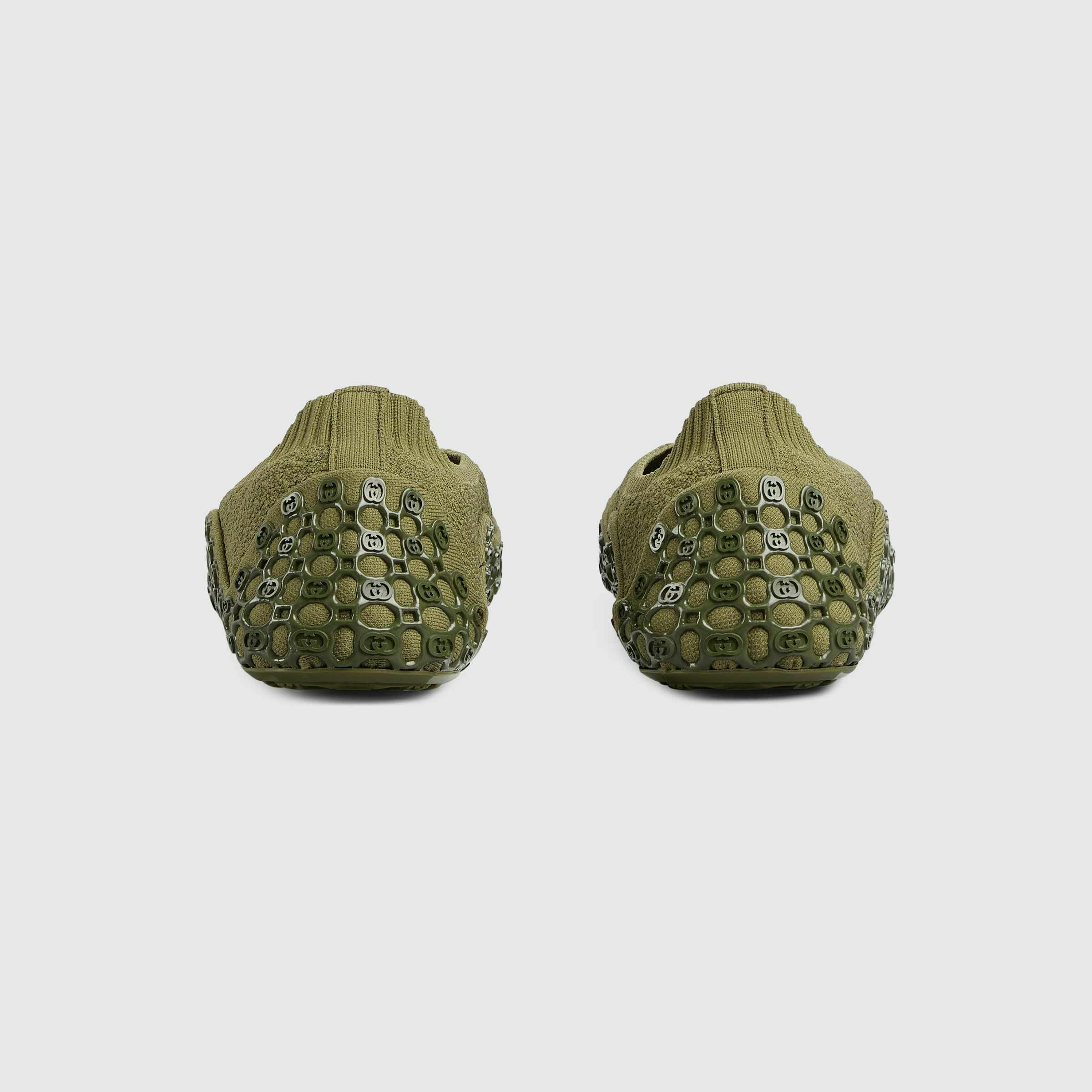gucci sock slip on shoe in green
