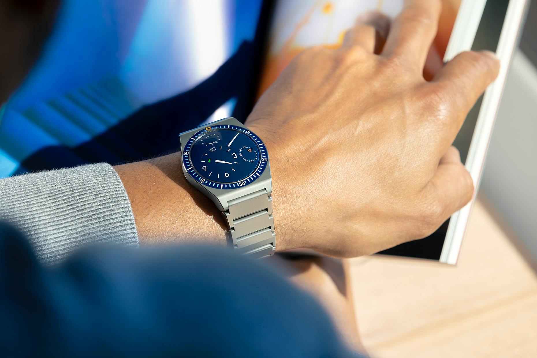 Ressence’s latest creation, the Type 7, GMT, Sports watch, intergrated bracelet