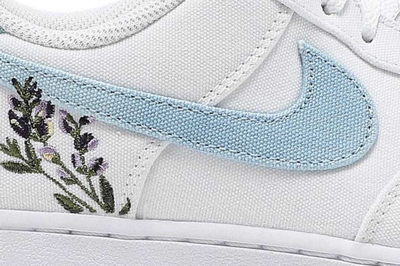 Nike Swoosh with floral embroidery