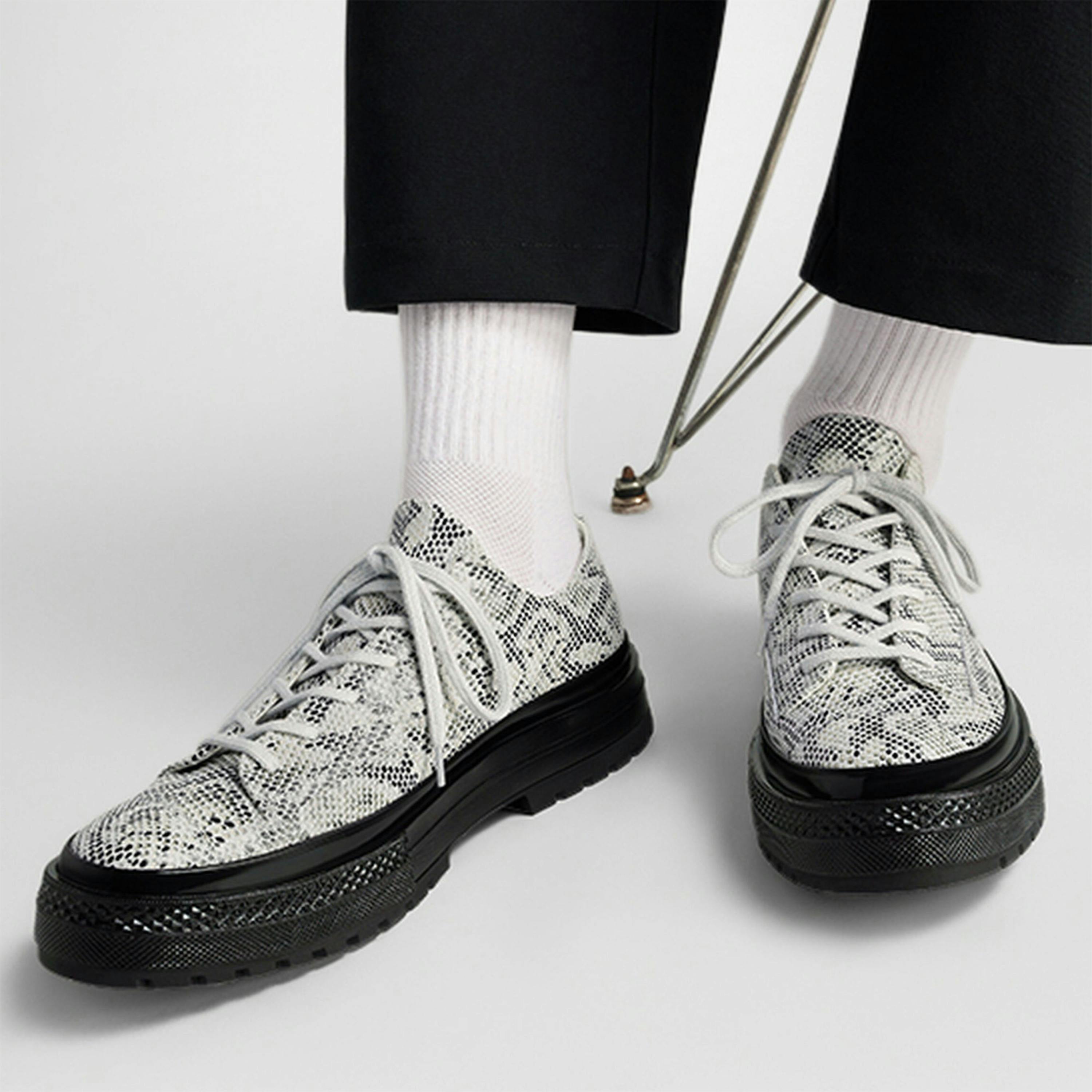 Converse Chuck 70 Formal Sneaker News Loafer Snake Skin All Black Fashion