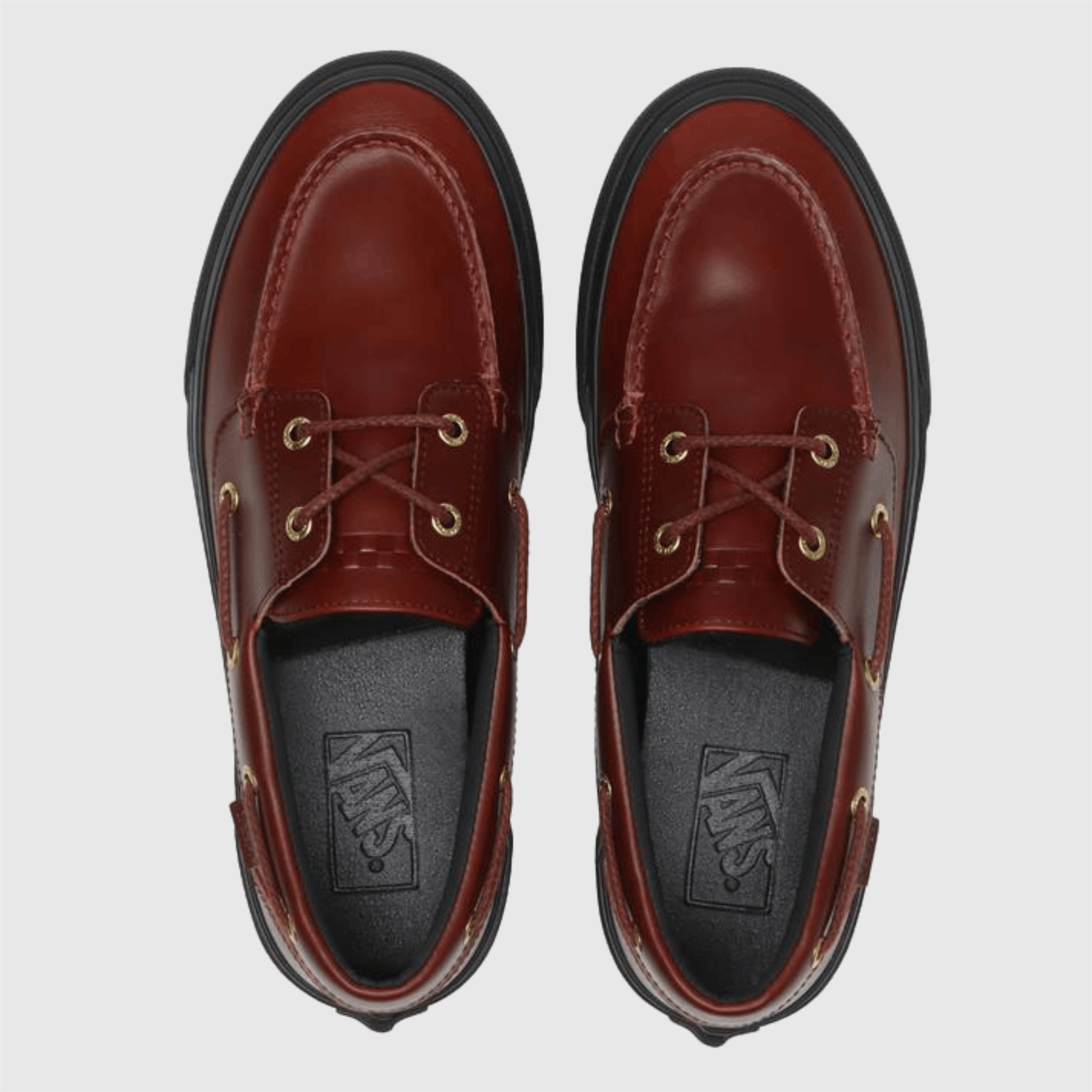vans boat shoe sneaker in brown leather