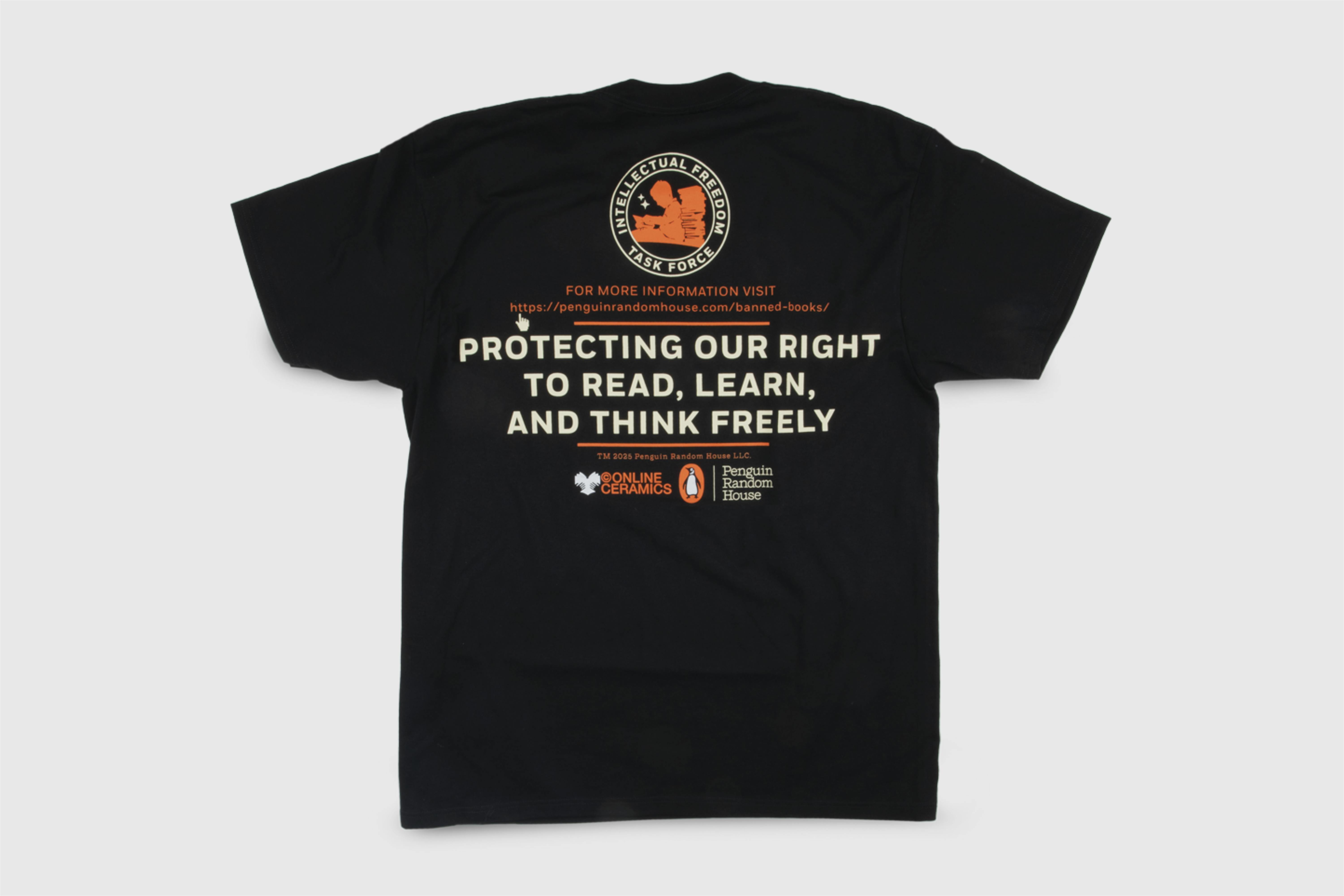 Online Ceramics Penguin Random House Collaboration Book Bans Slogan T-Shirts