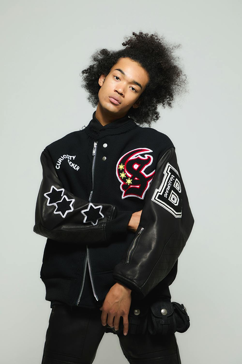 FACETASM ファセッタズム】HEAVY STITCH MA-1 JACKET/BLACK