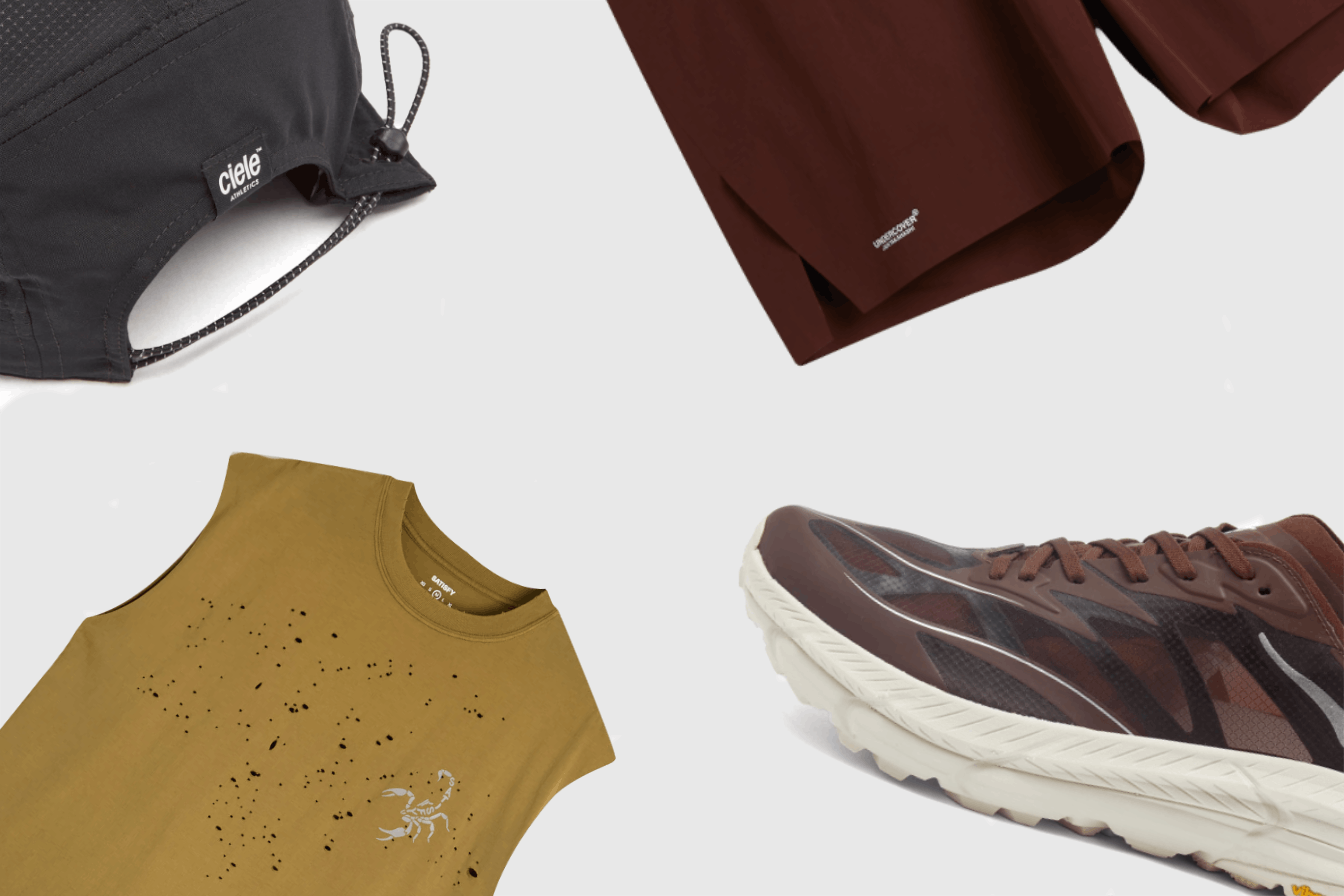 END. Clothing Indie Running Brands Alternative Active Wear trend Satisfy SOAR HOKA On