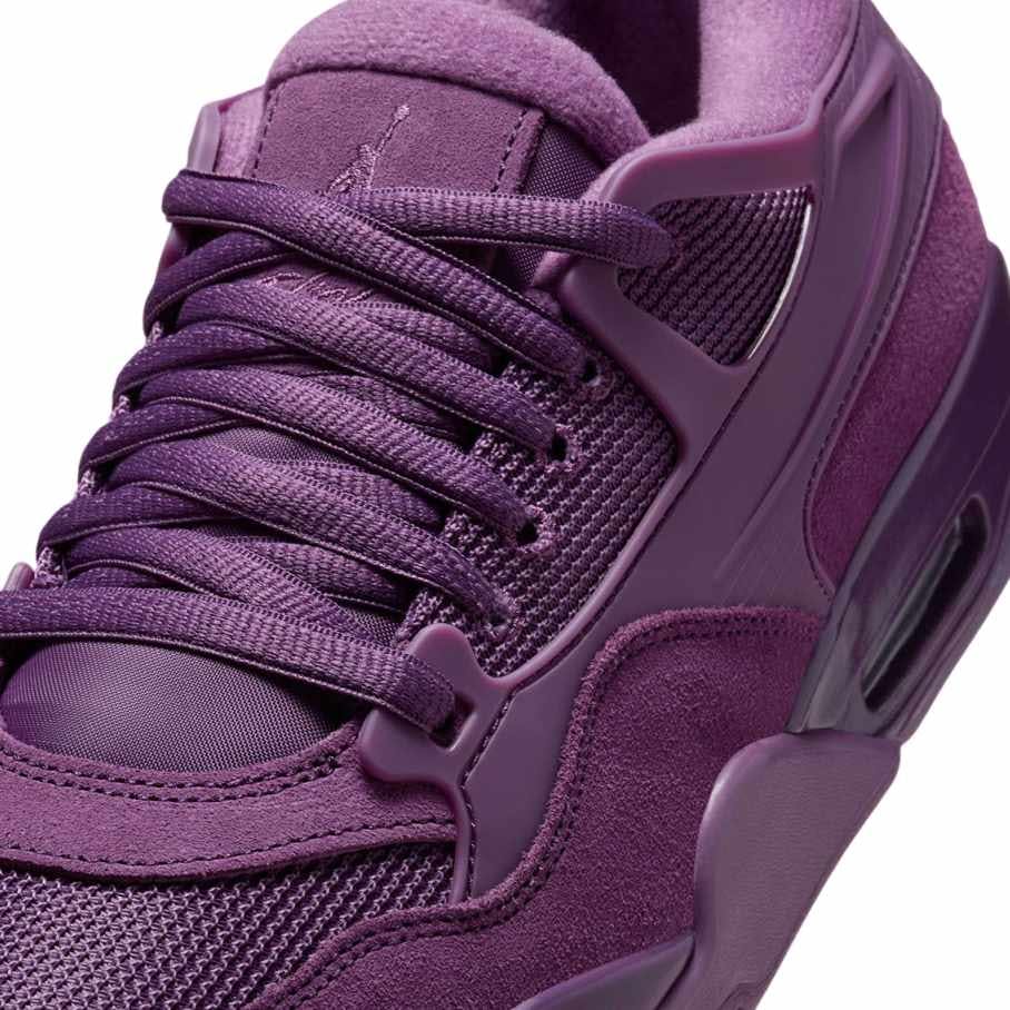 nike jordan 4 rm grimace purple suede sneaker
