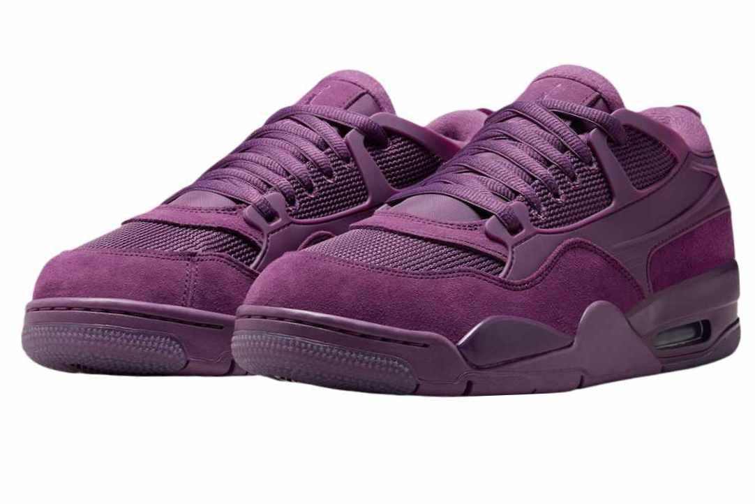 nike jordan 4 rm grimace purple suede sneaker