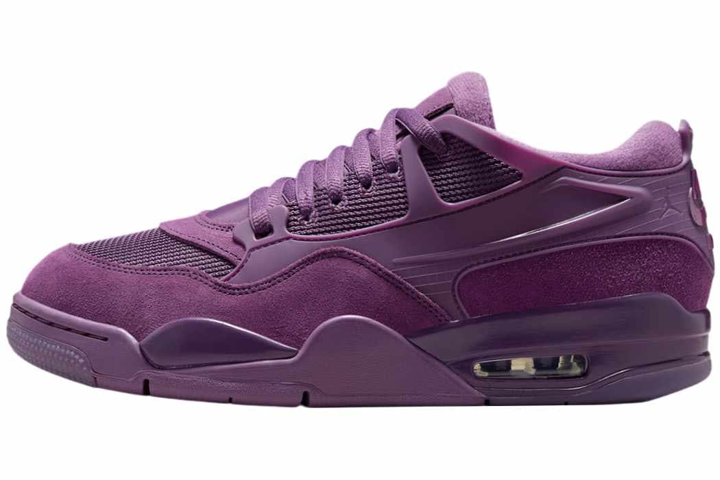 nike jordan 4 rm grimace purple suede sneaker