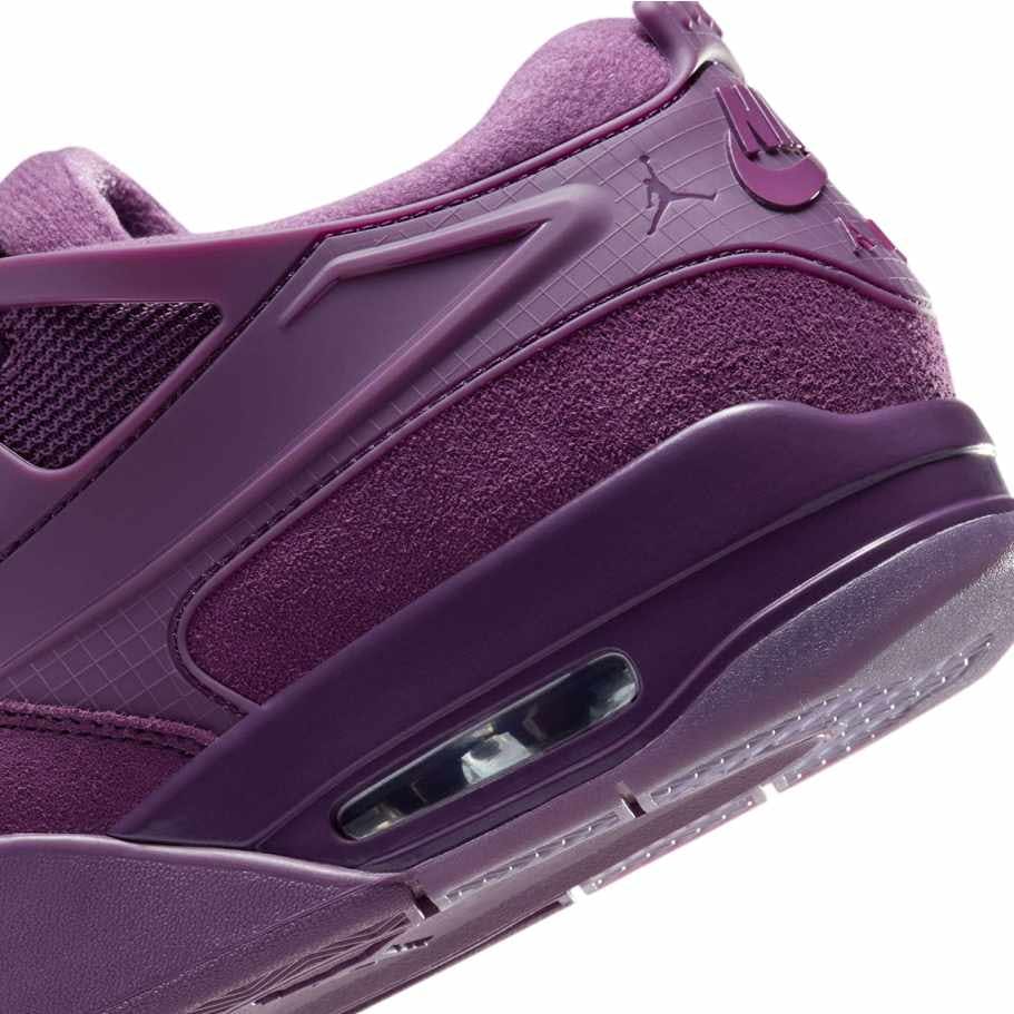 nike jordan 4 rm grimace purple suede sneaker