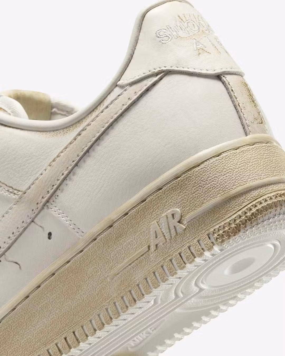 nike air force 1 dirty triple white sneaker
