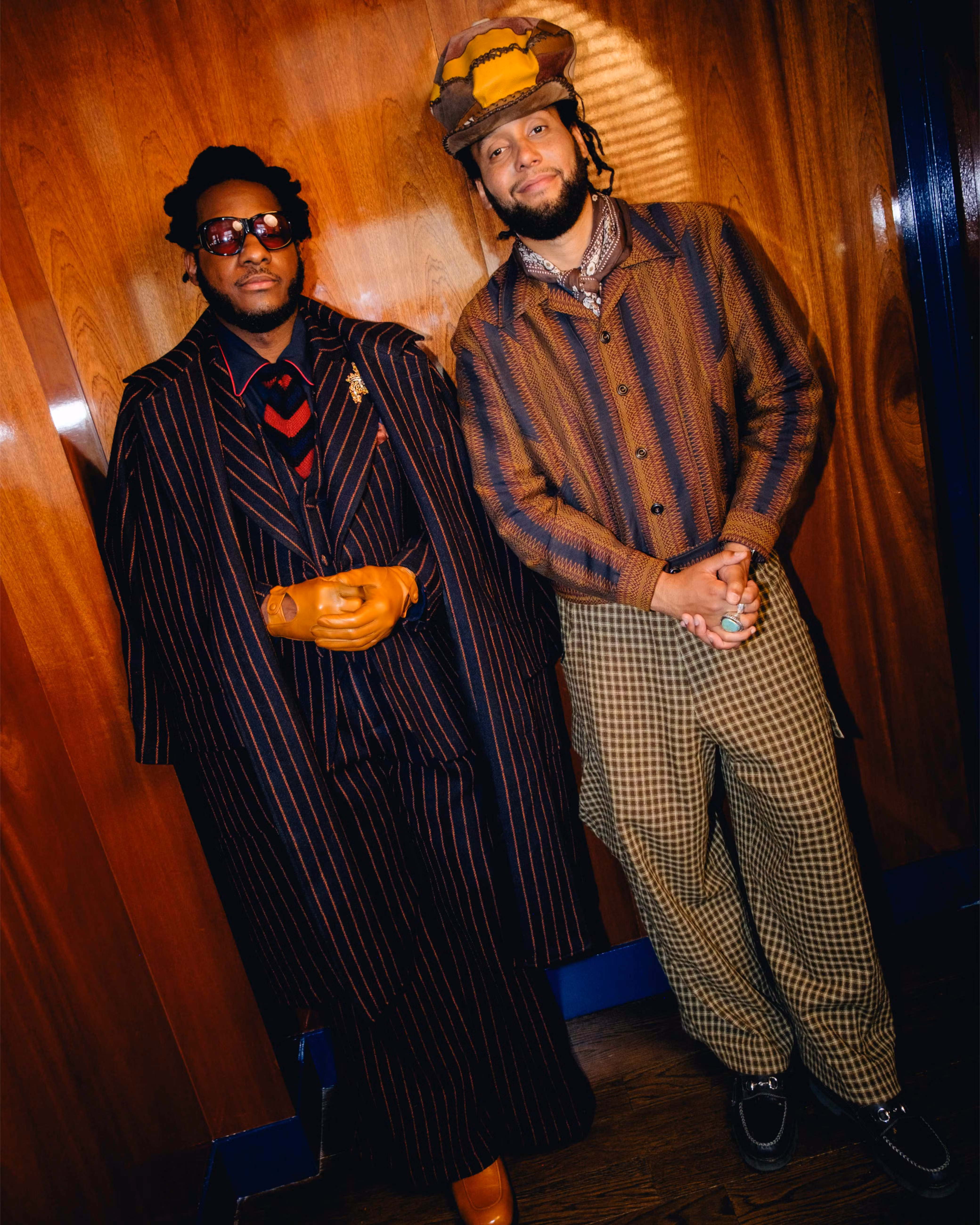Nicholas Daley poses with Leon Bridges, whom he dressed for the 2025 Met Gala.