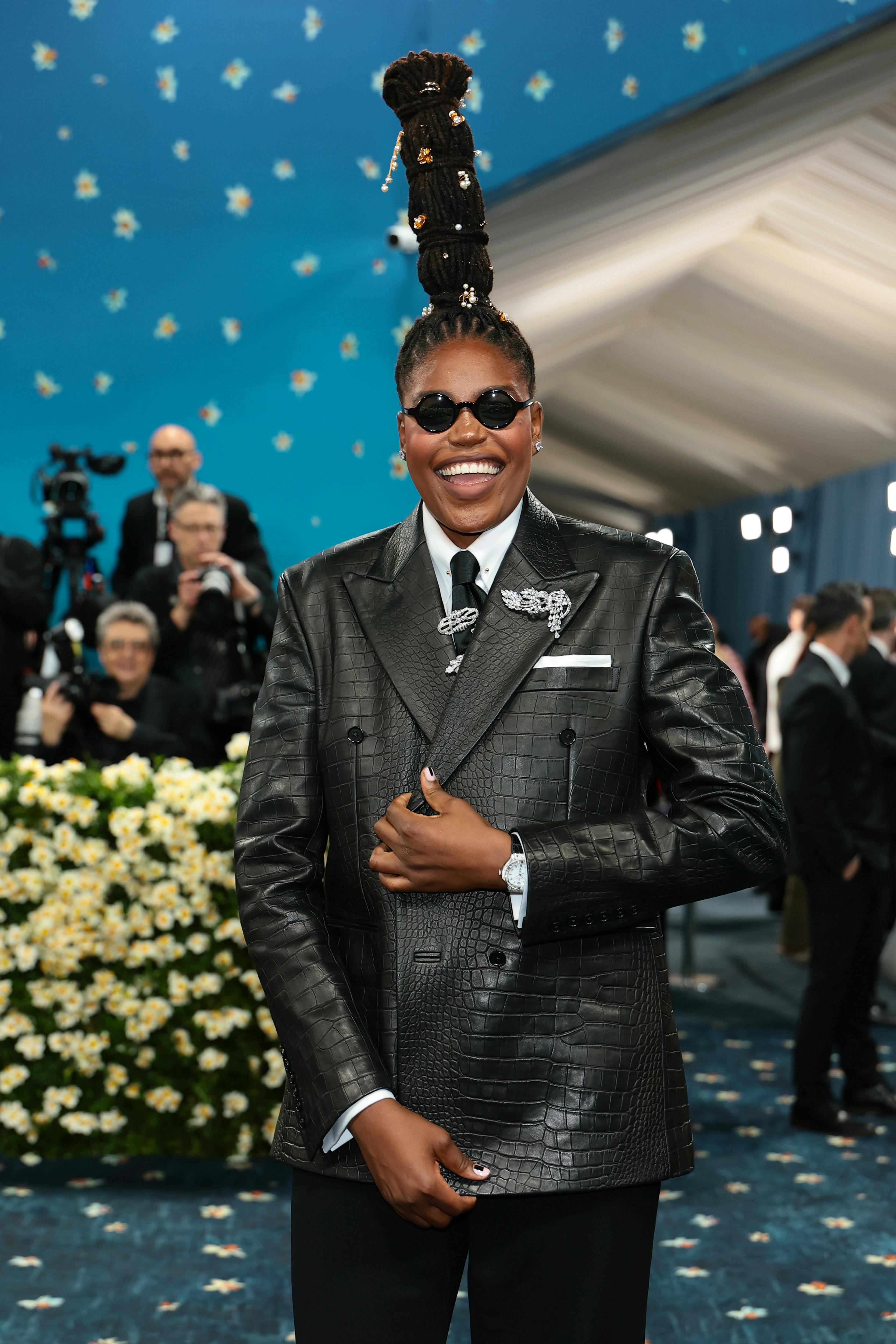 Jonquel Jones wearing a Hublot Big Bang Original Steel White Pavé