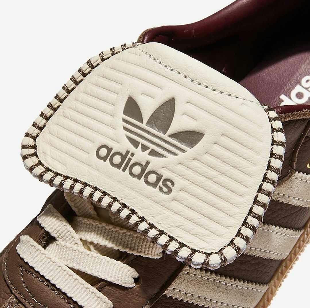 adidas wales bonner samba stitch long tongue brown sneaker