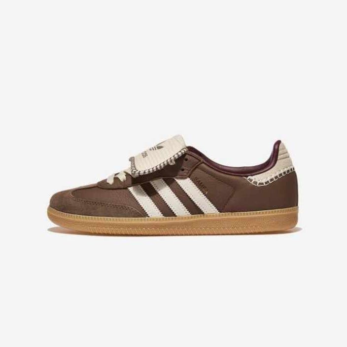 adidas wales bonner samba stitch long tongue brown sneaker