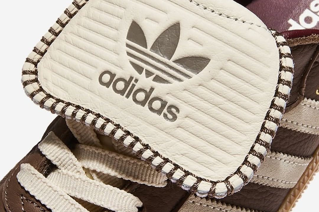 adidas wales bonner samba stitch long tongue brown sneaker