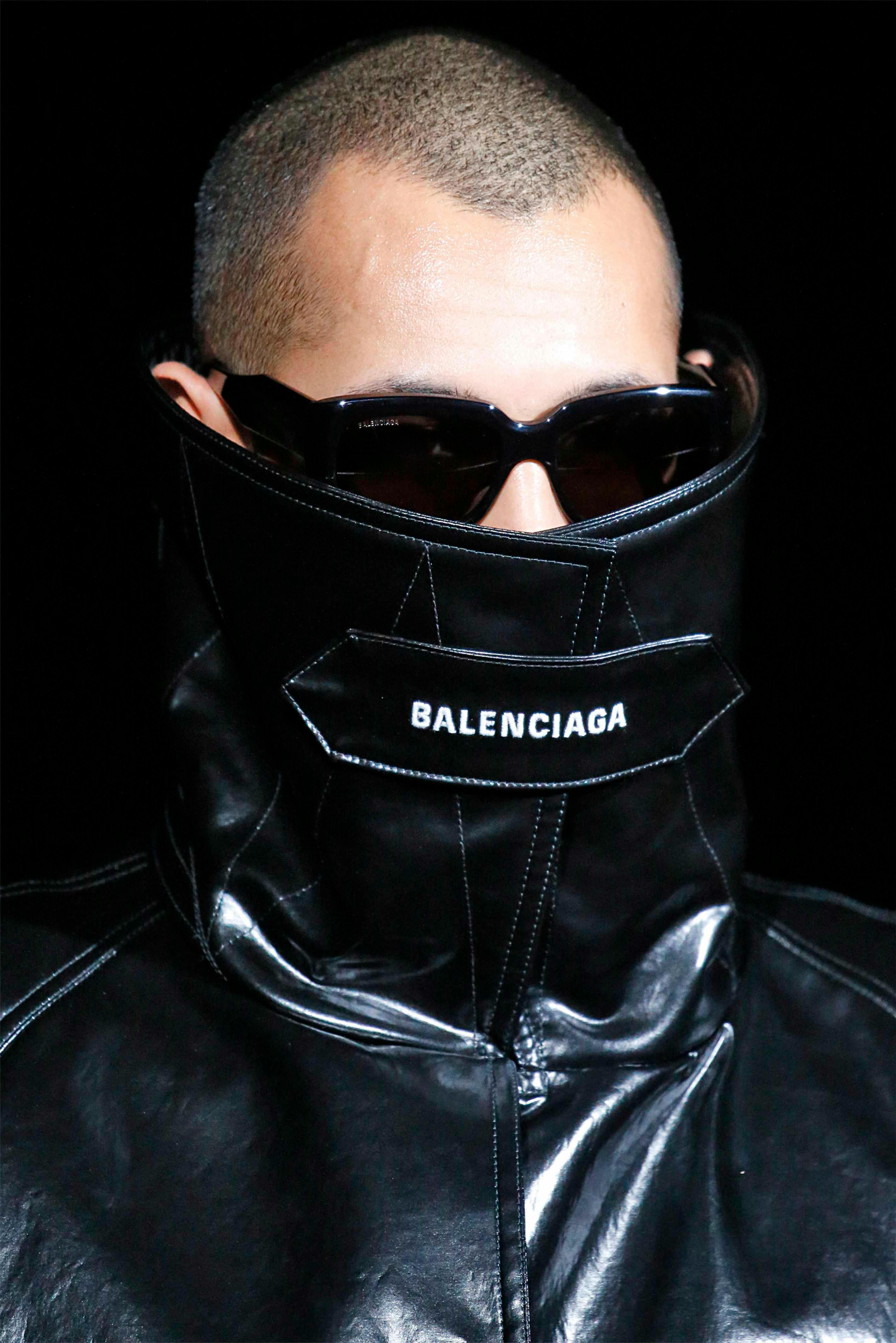balenciaga fashion show black jacket