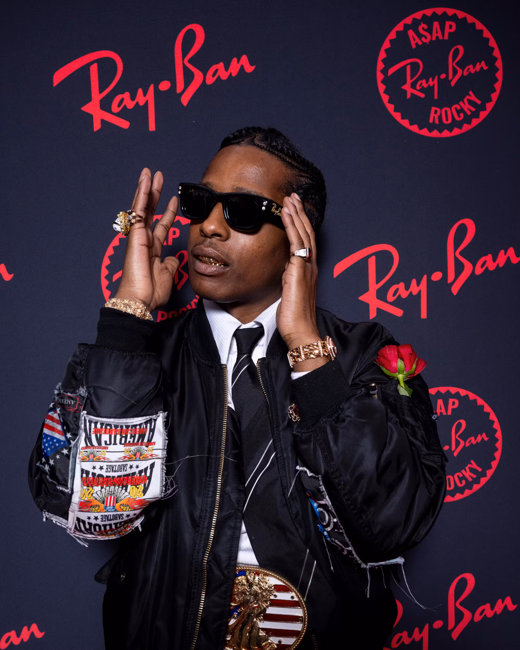 A$AP Rocky Ray-Ban Wayfarer puffer sunglasses