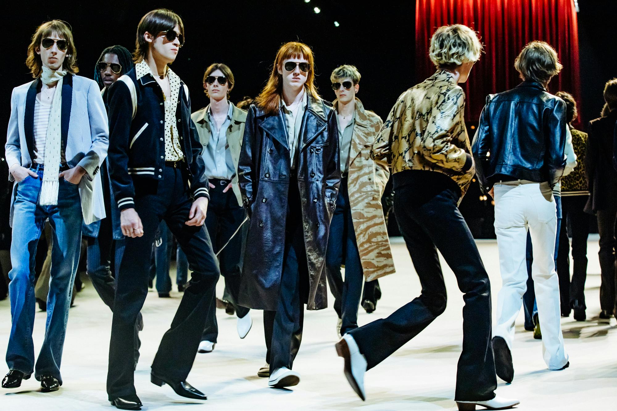 Hedi Slimane's clothes are known for their slim silhouettes.