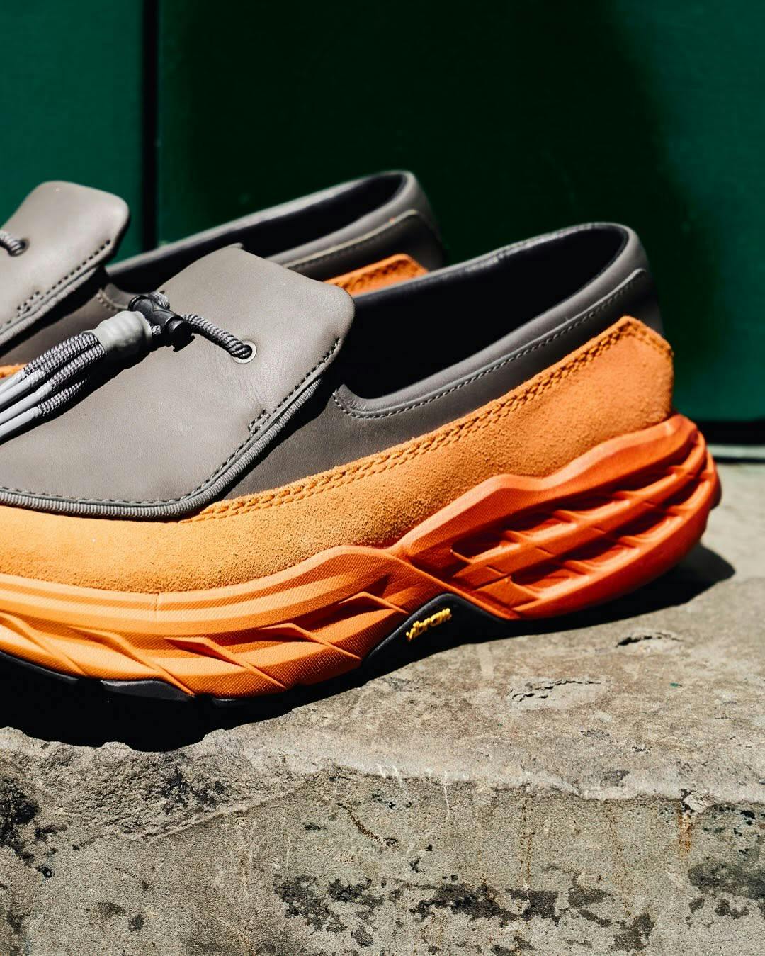 hoka speed loafer orange