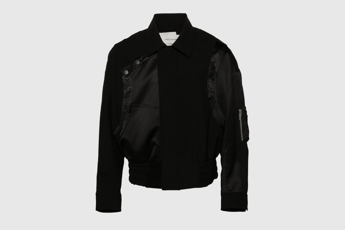 Dragon-Jacquard Panelled Bomber Jacket - 0