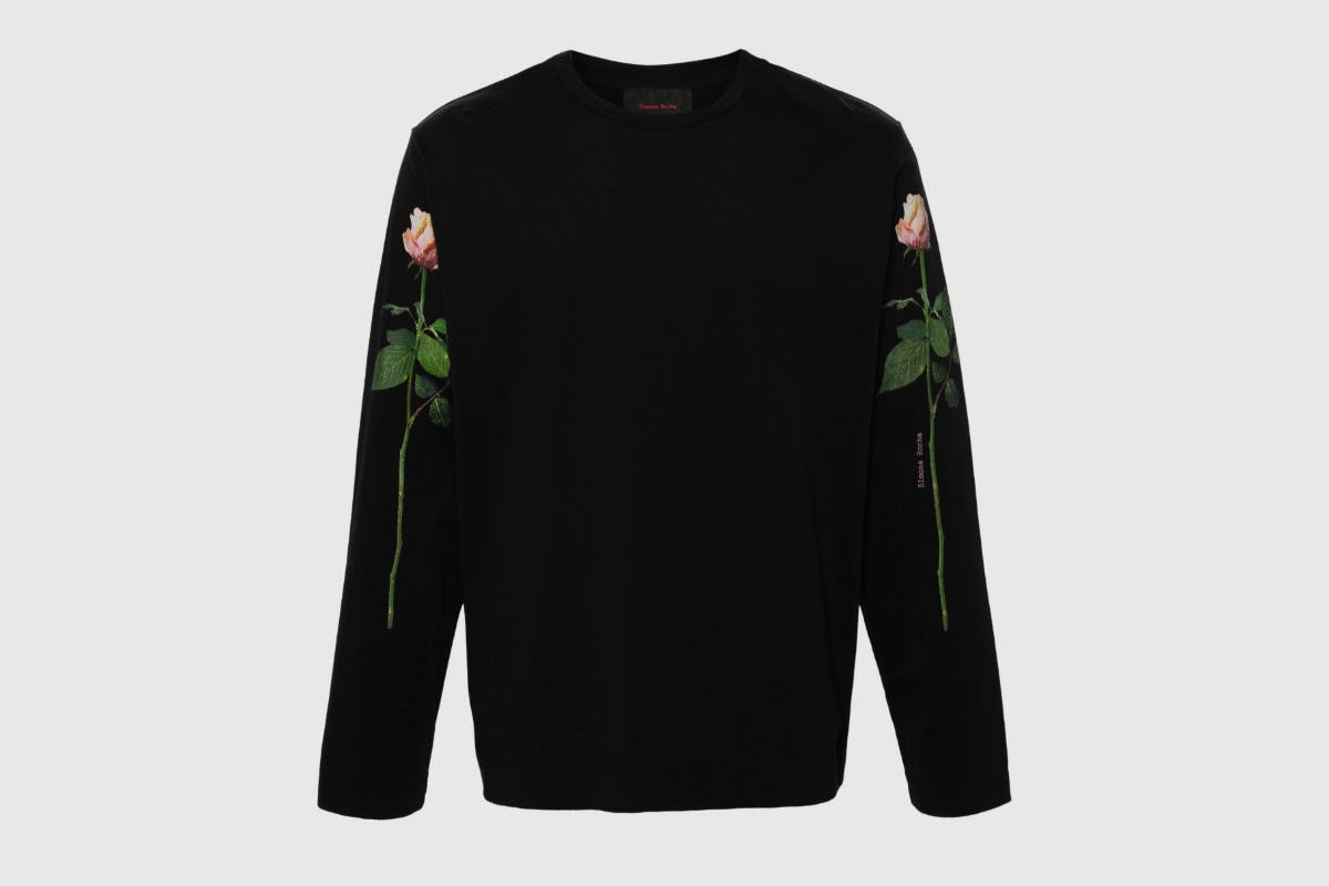 Floral Print Cotton T-Shirt - 0