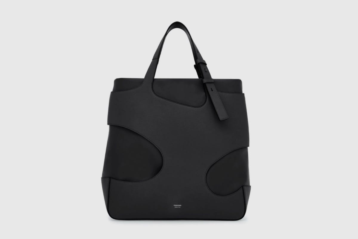 Cut-Out Leather Tote Bag - 0